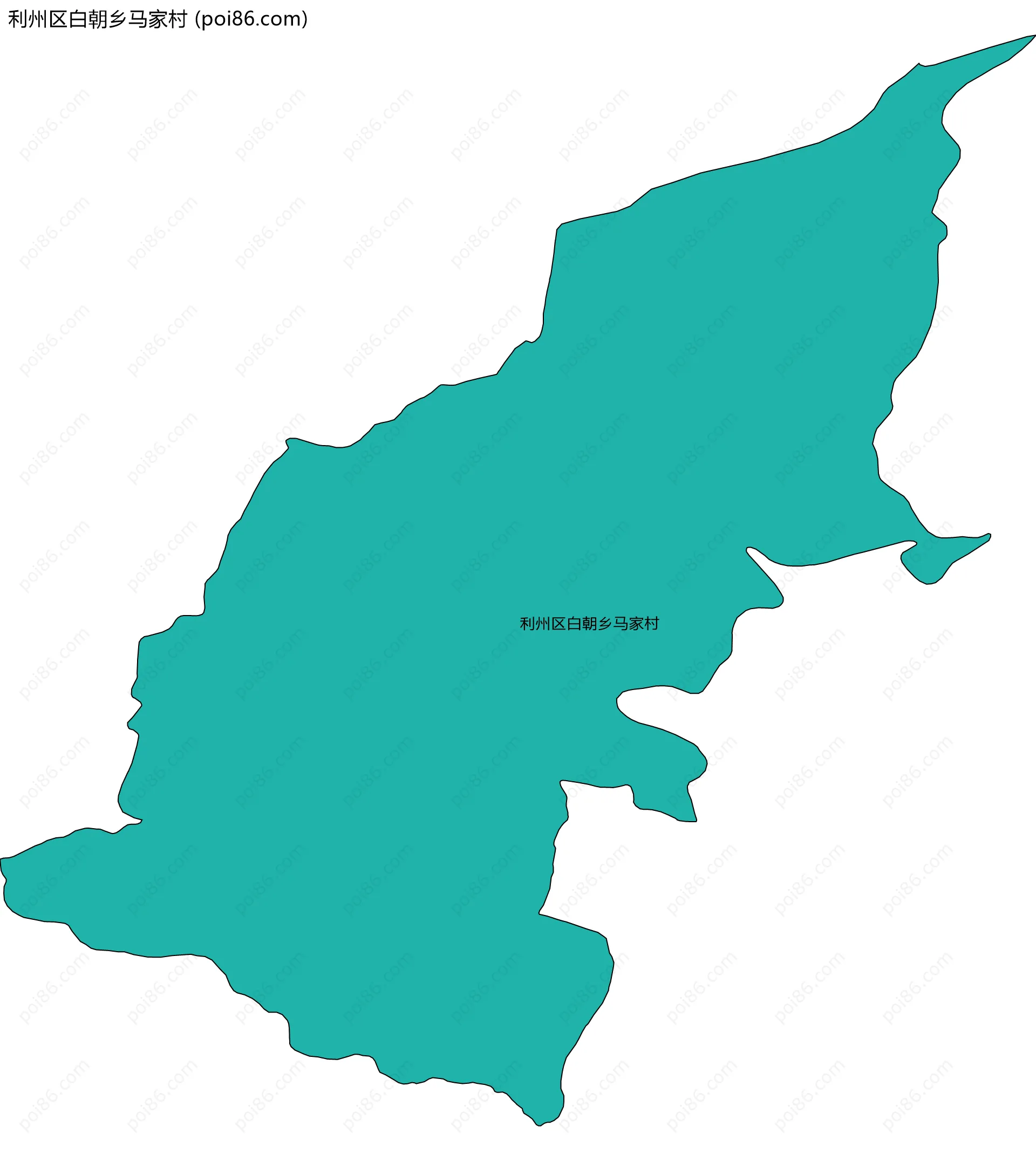 利州区白朝乡马家村边界地图