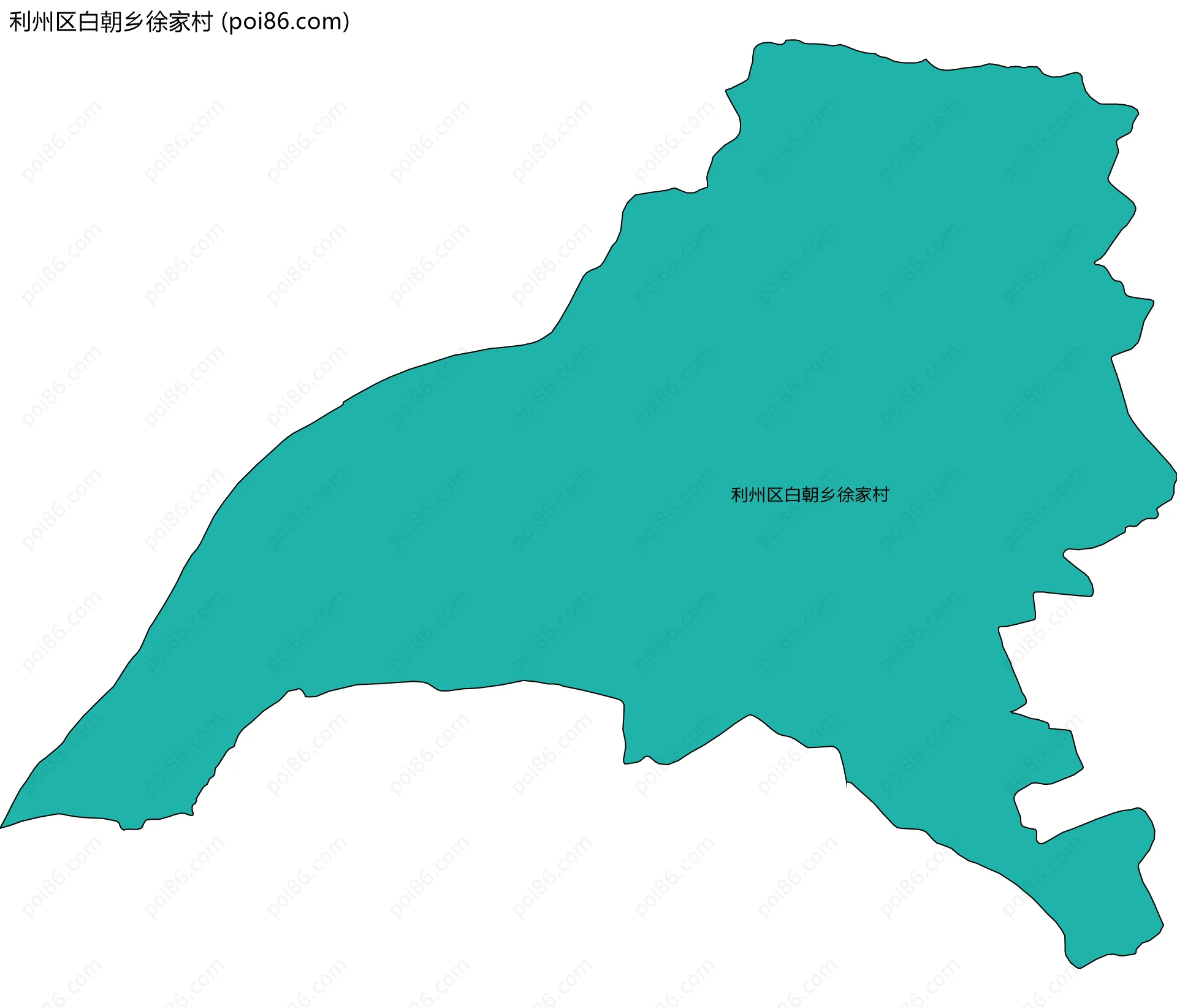 利州区白朝乡徐家村边界地图