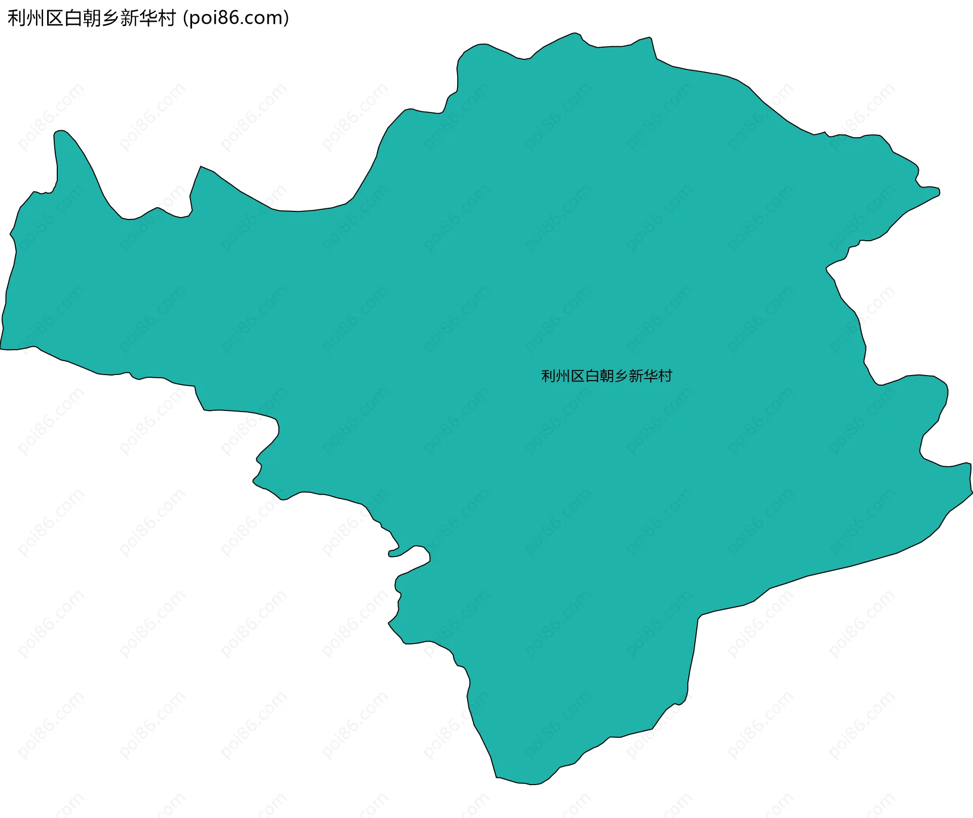 利州区白朝乡新华村边界地图