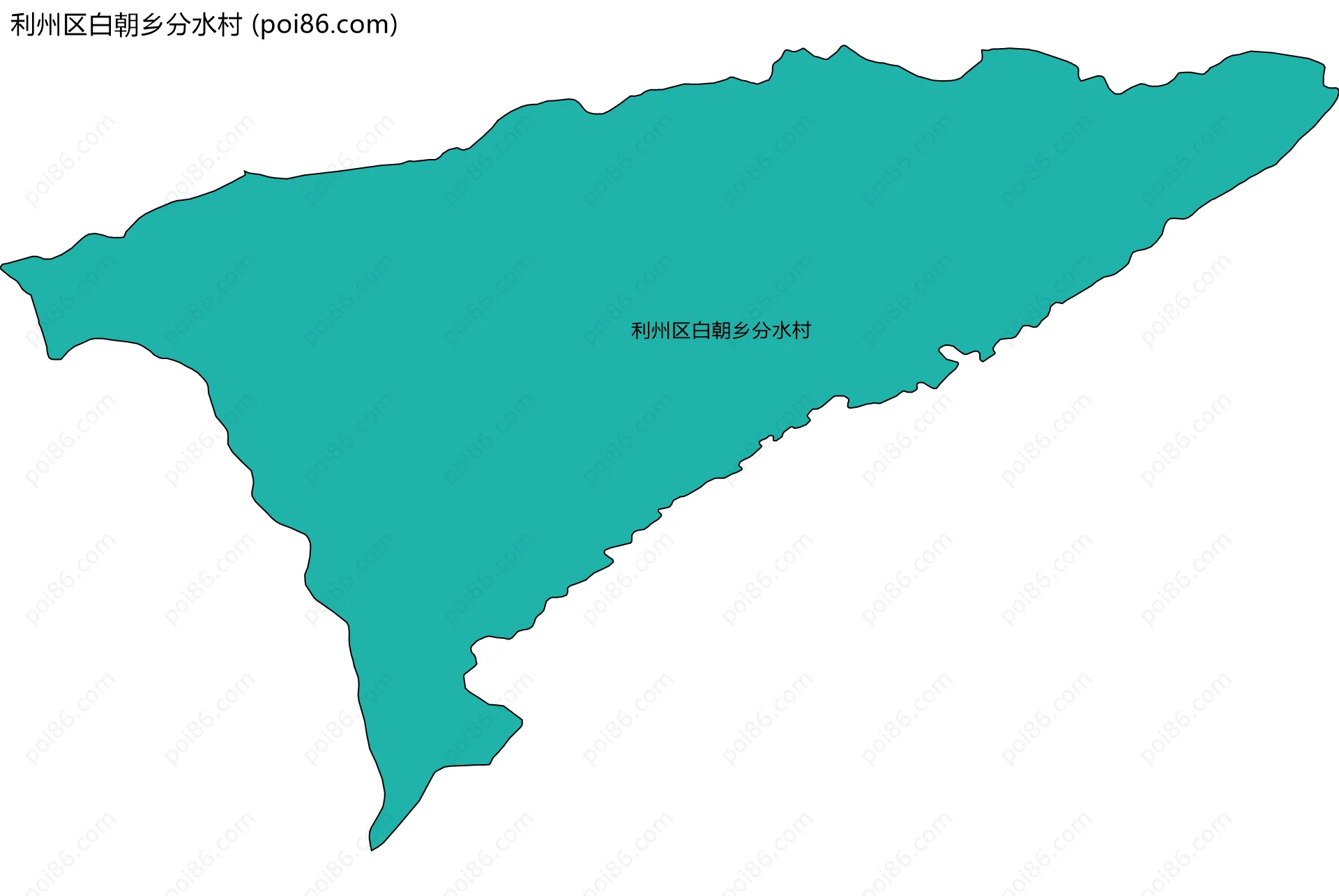 利州区白朝乡分水村边界地图