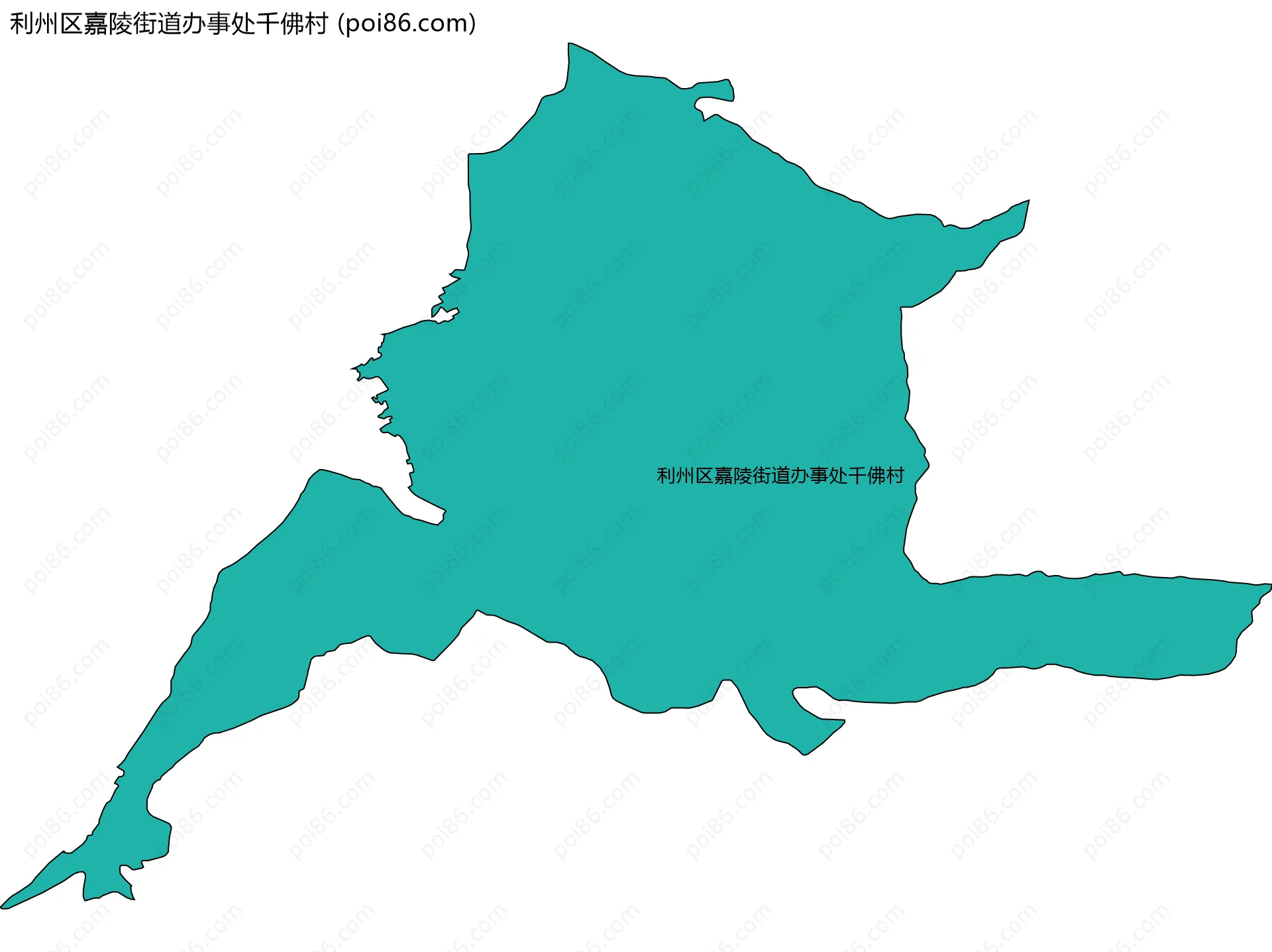 利州区嘉陵街道办事处千佛村边界地图