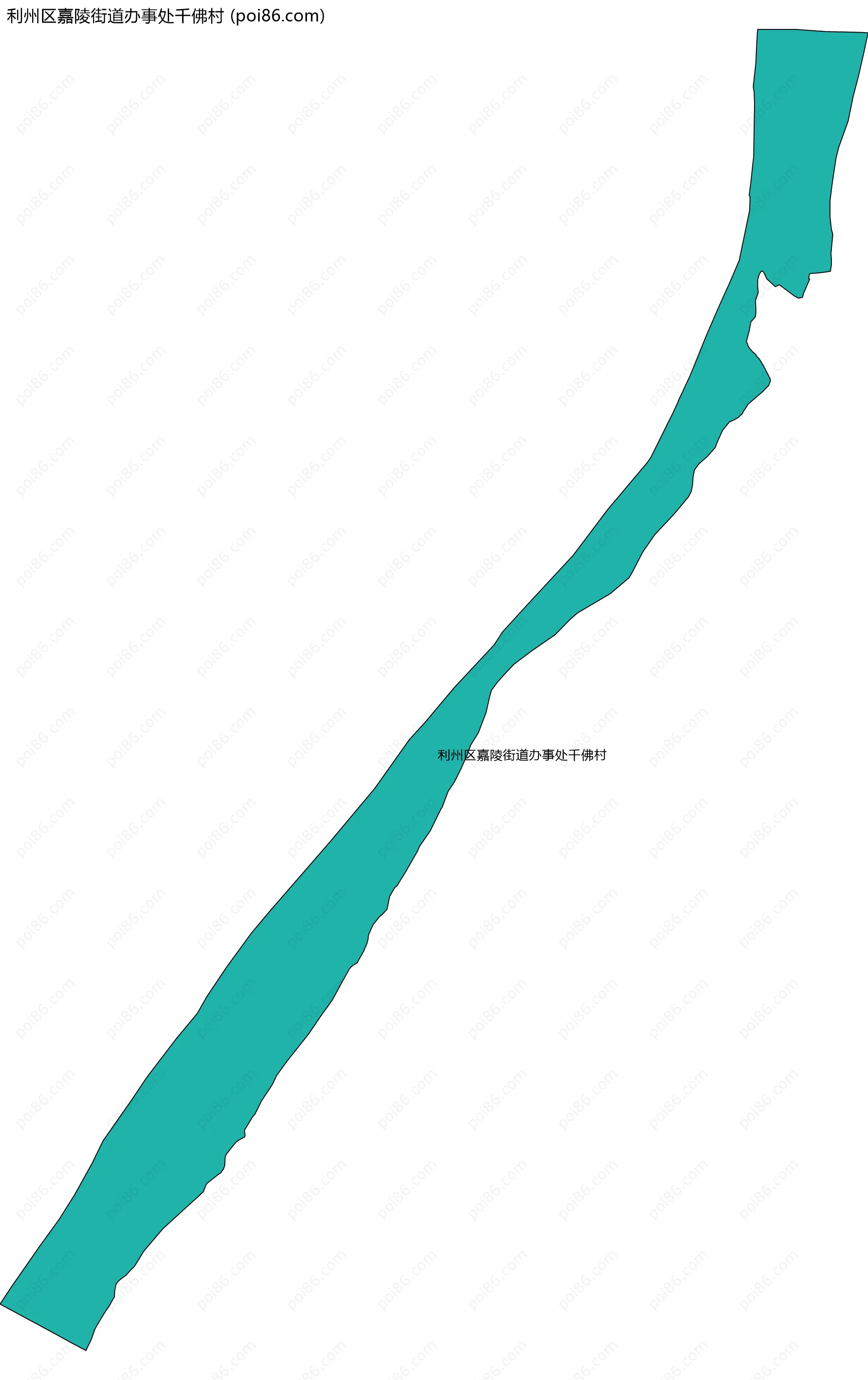 利州区嘉陵街道办事处千佛村边界地图