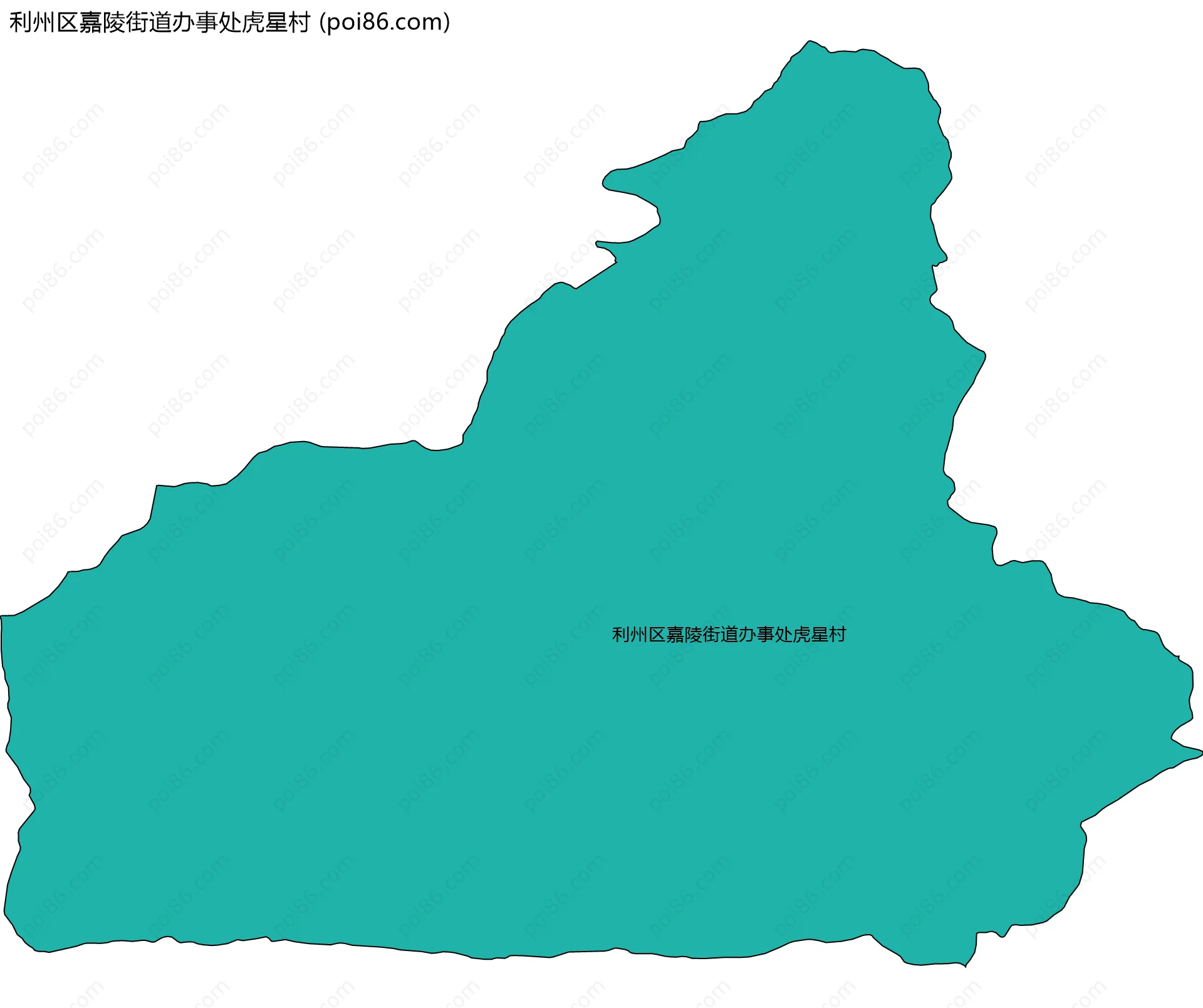 利州区嘉陵街道办事处虎星村边界地图