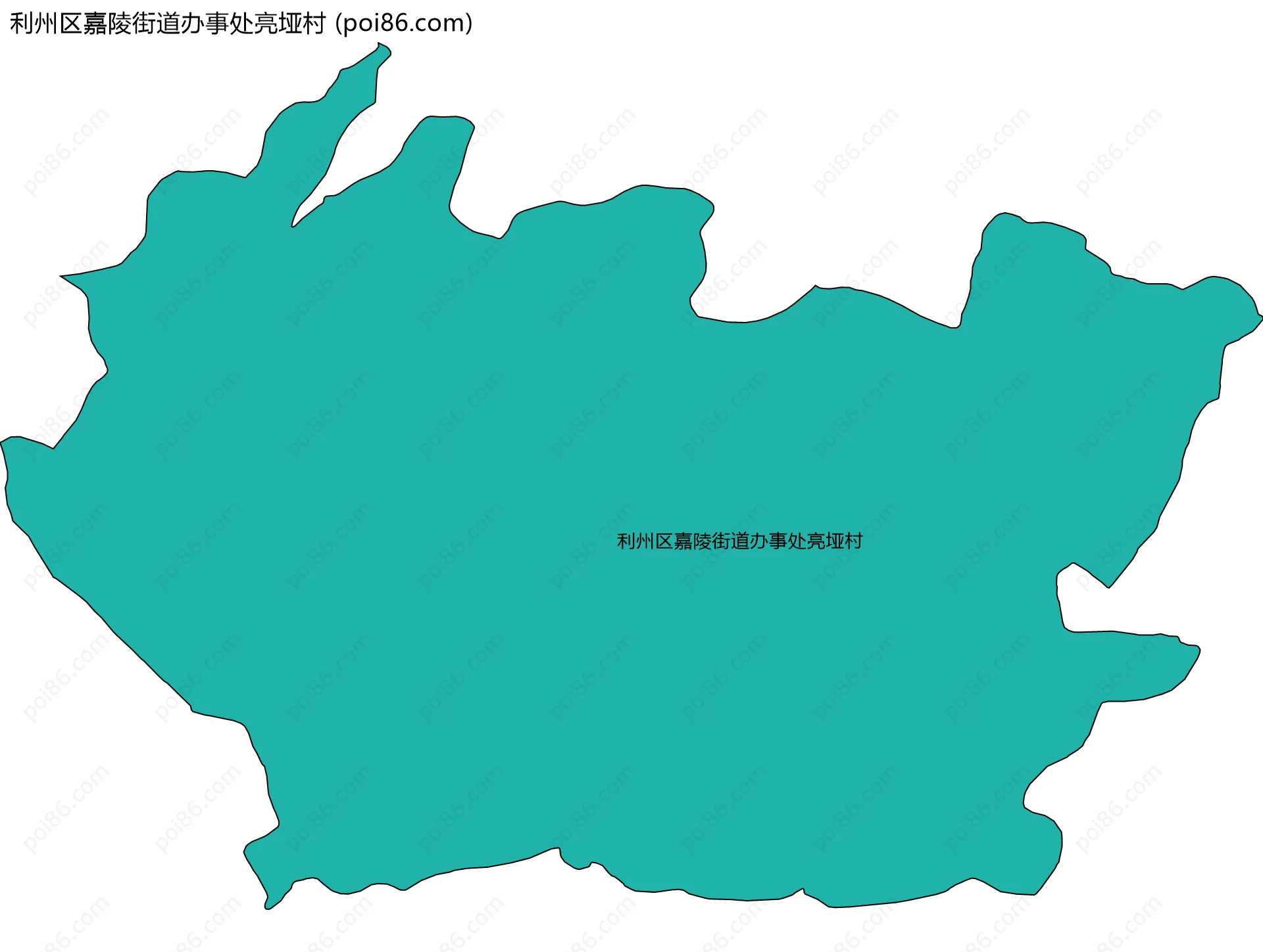 利州区嘉陵街道办事处亮垭村边界地图