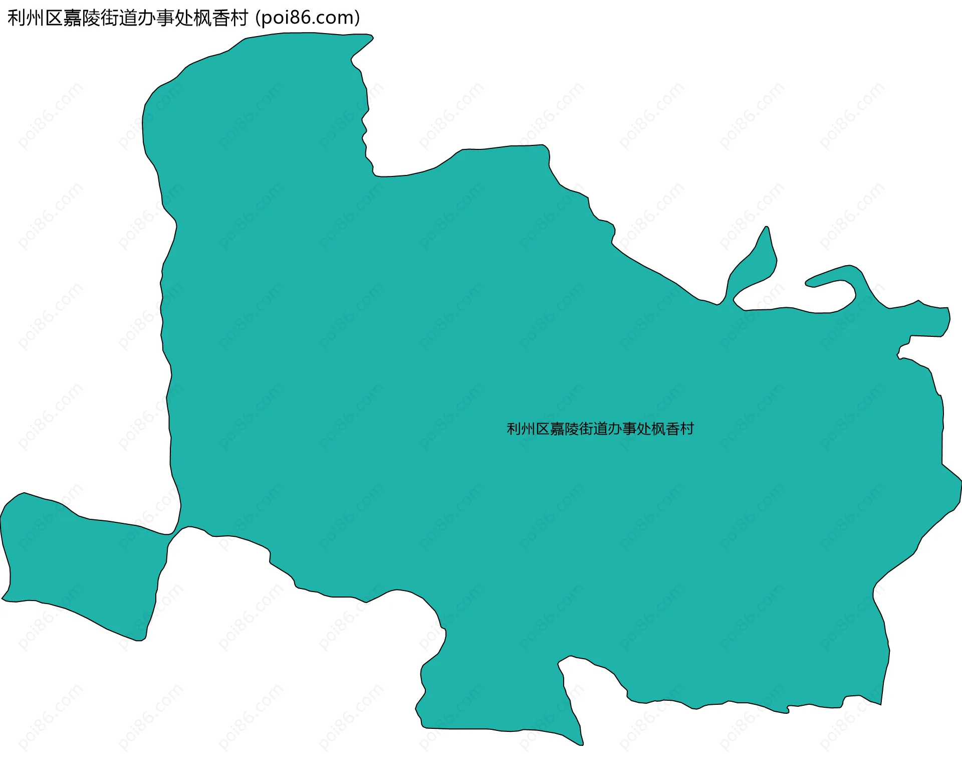 利州区嘉陵街道办事处枫香村边界地图