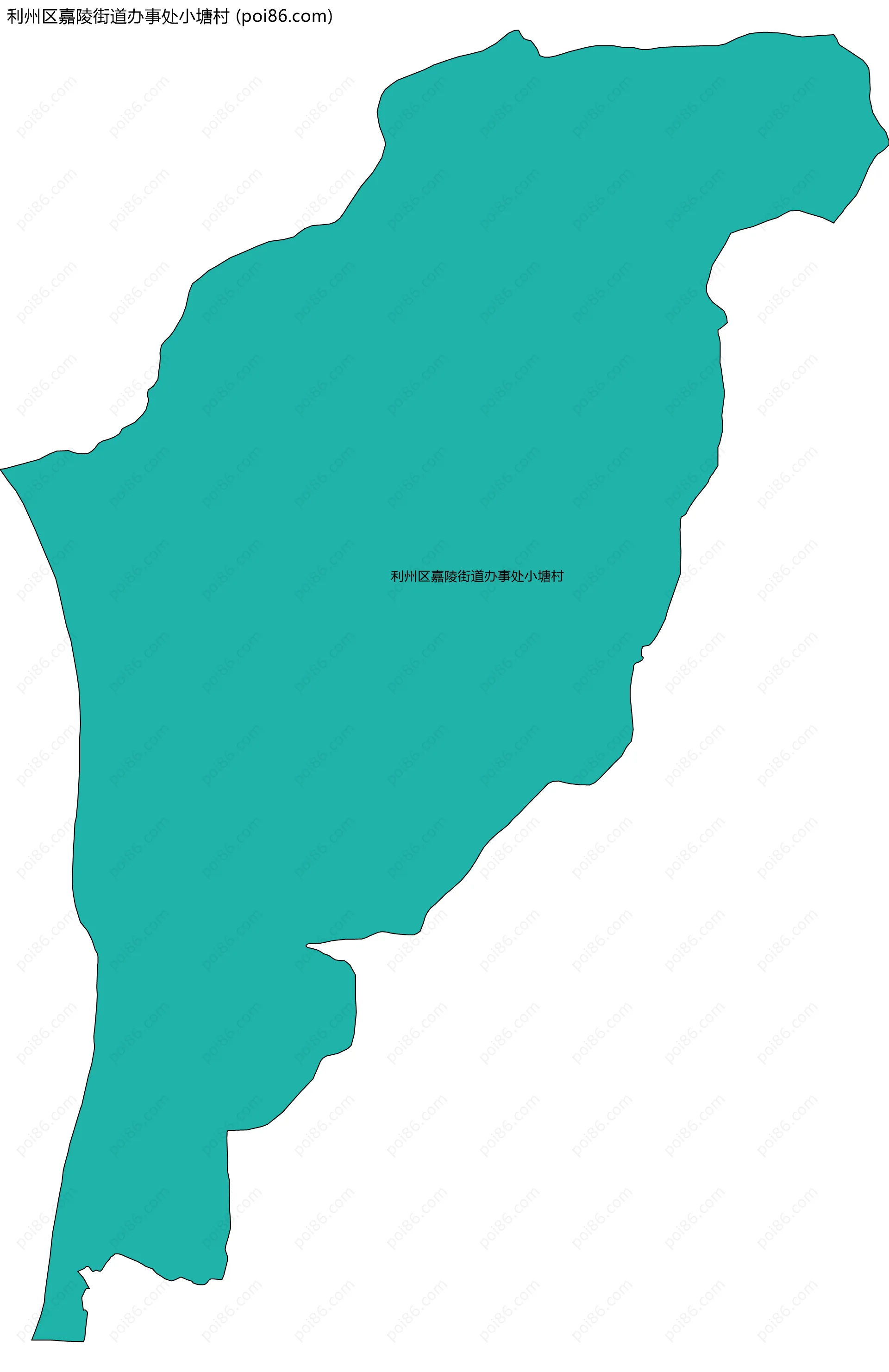 利州区嘉陵街道办事处小塘村边界地图