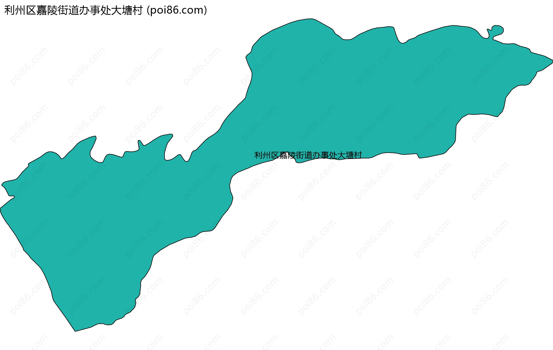 利州区嘉陵街道办事处大塘村边界地图