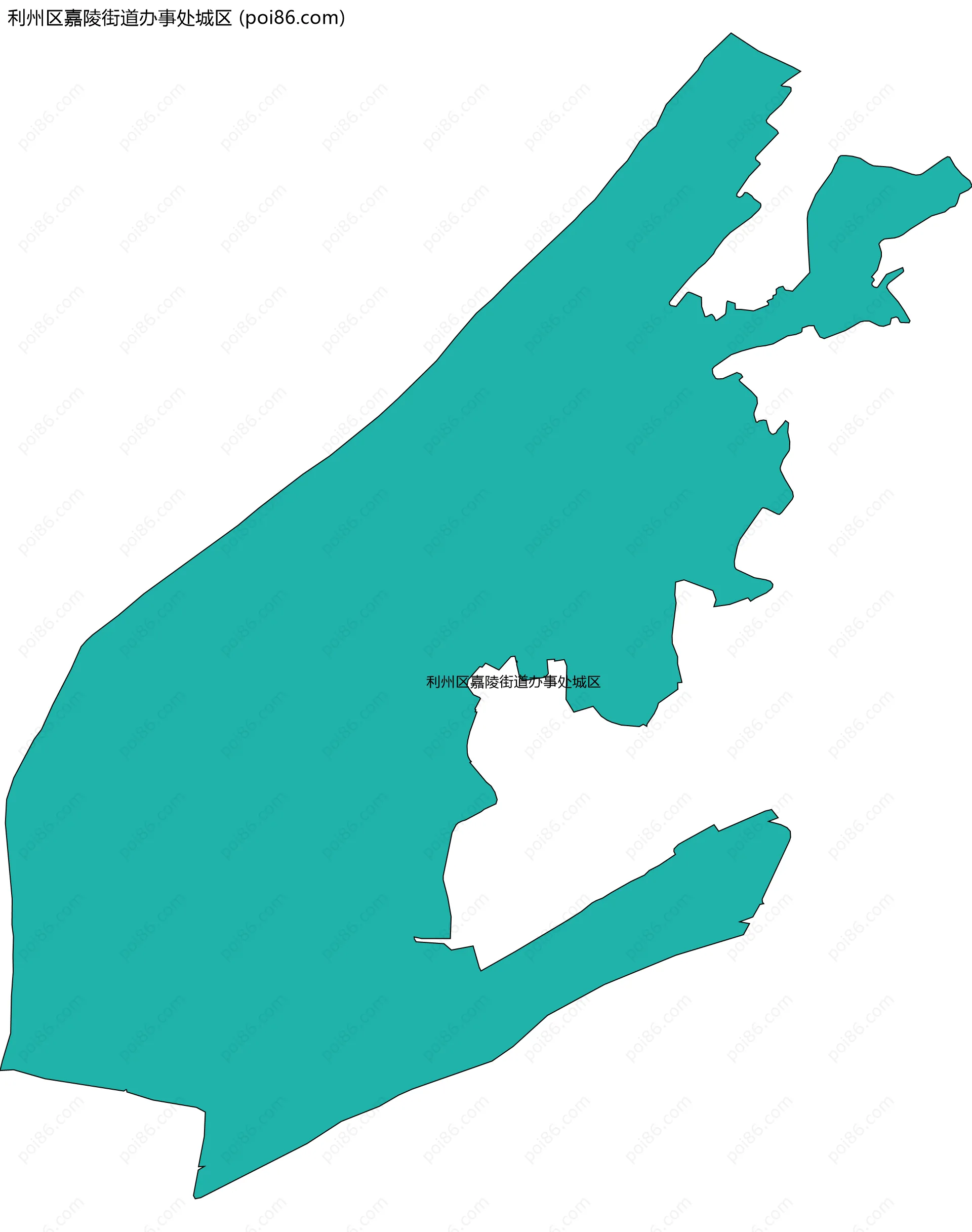 利州区嘉陵街道办事处城区边界地图