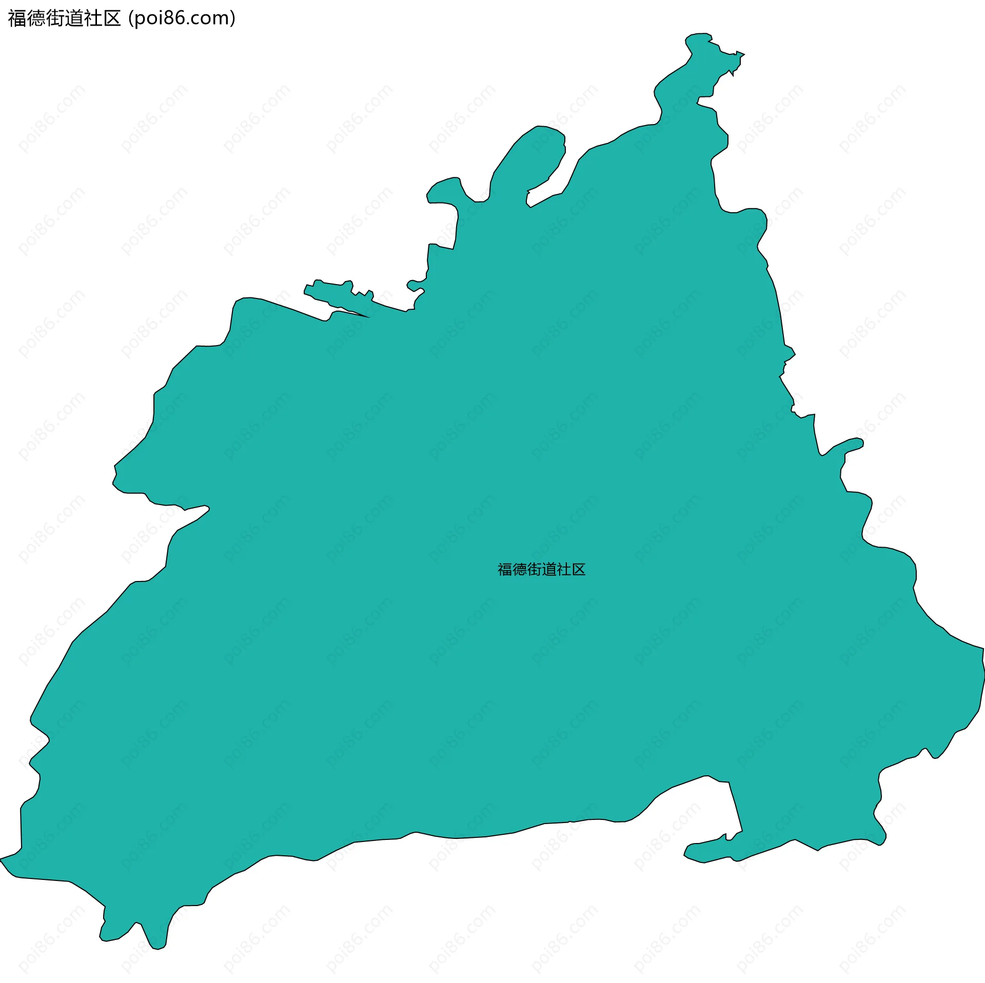 福德街道社区边界地图