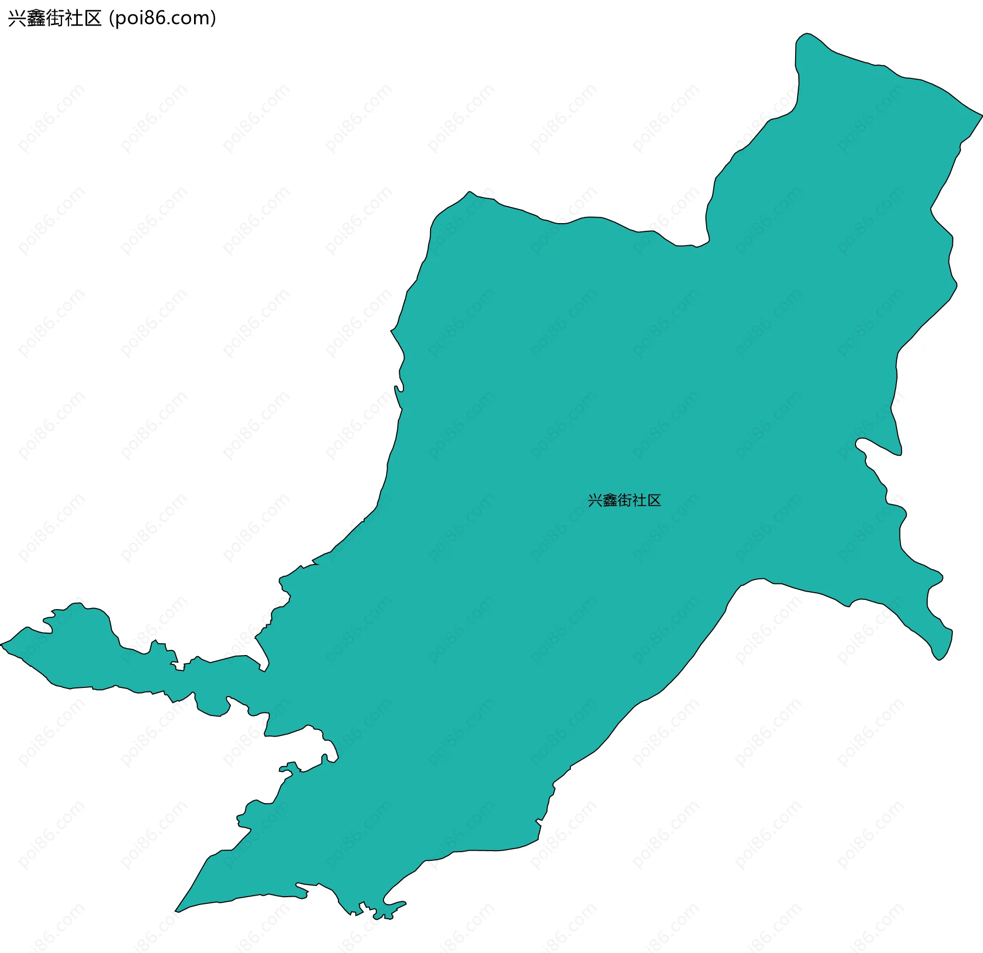 兴鑫街社区边界地图