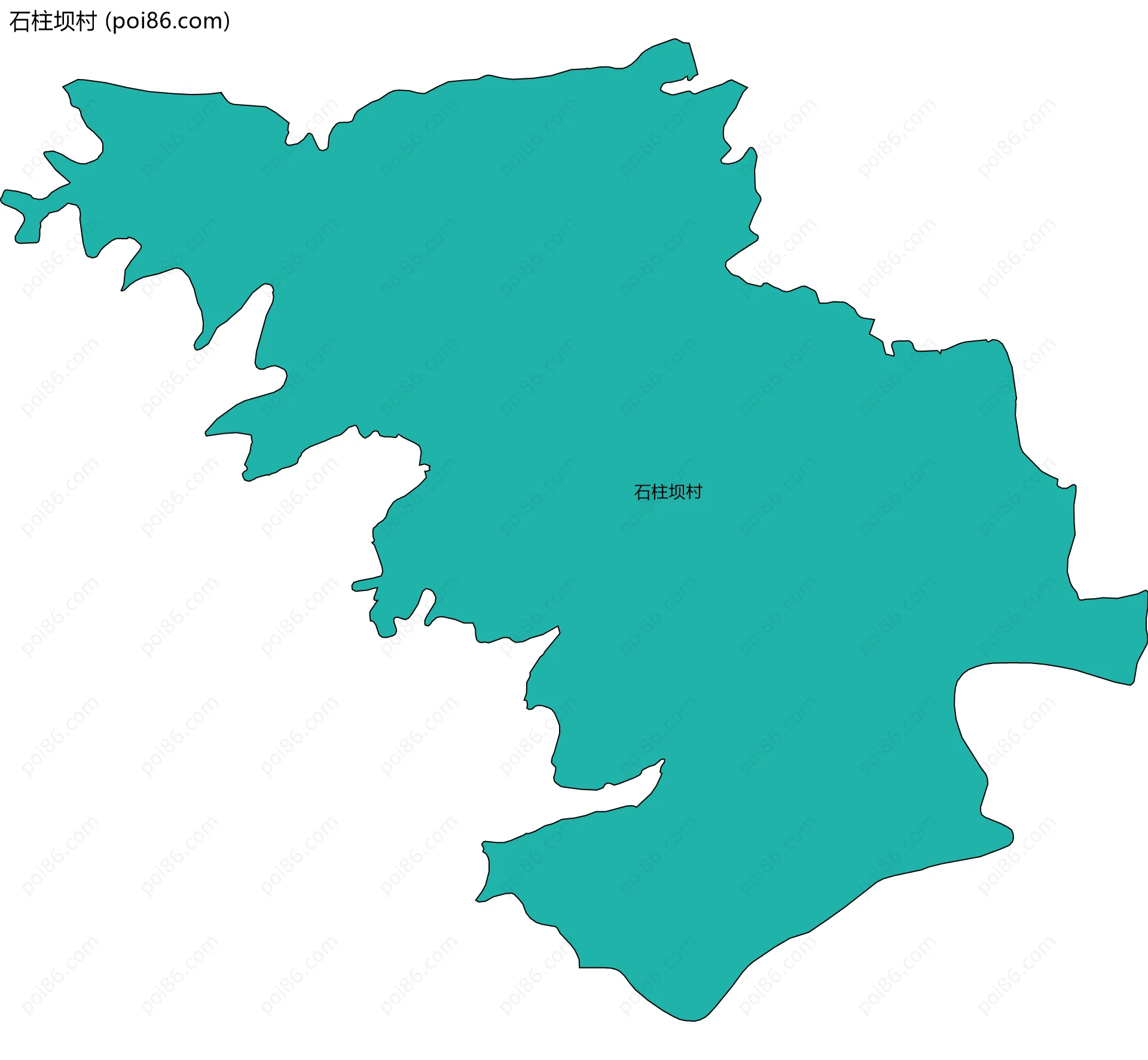 石柱坝村边界地图