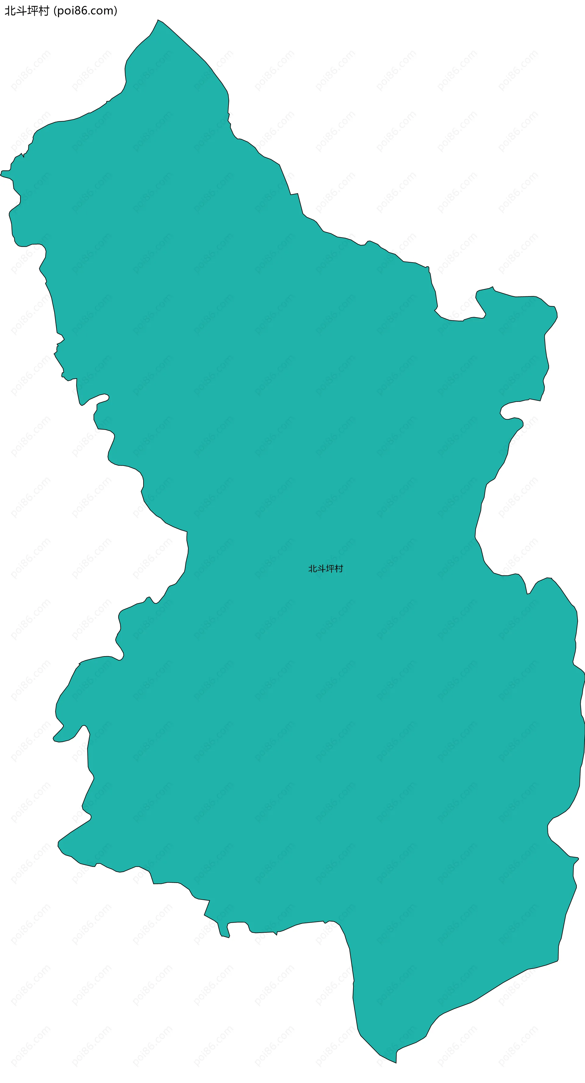 北斗坪村边界地图