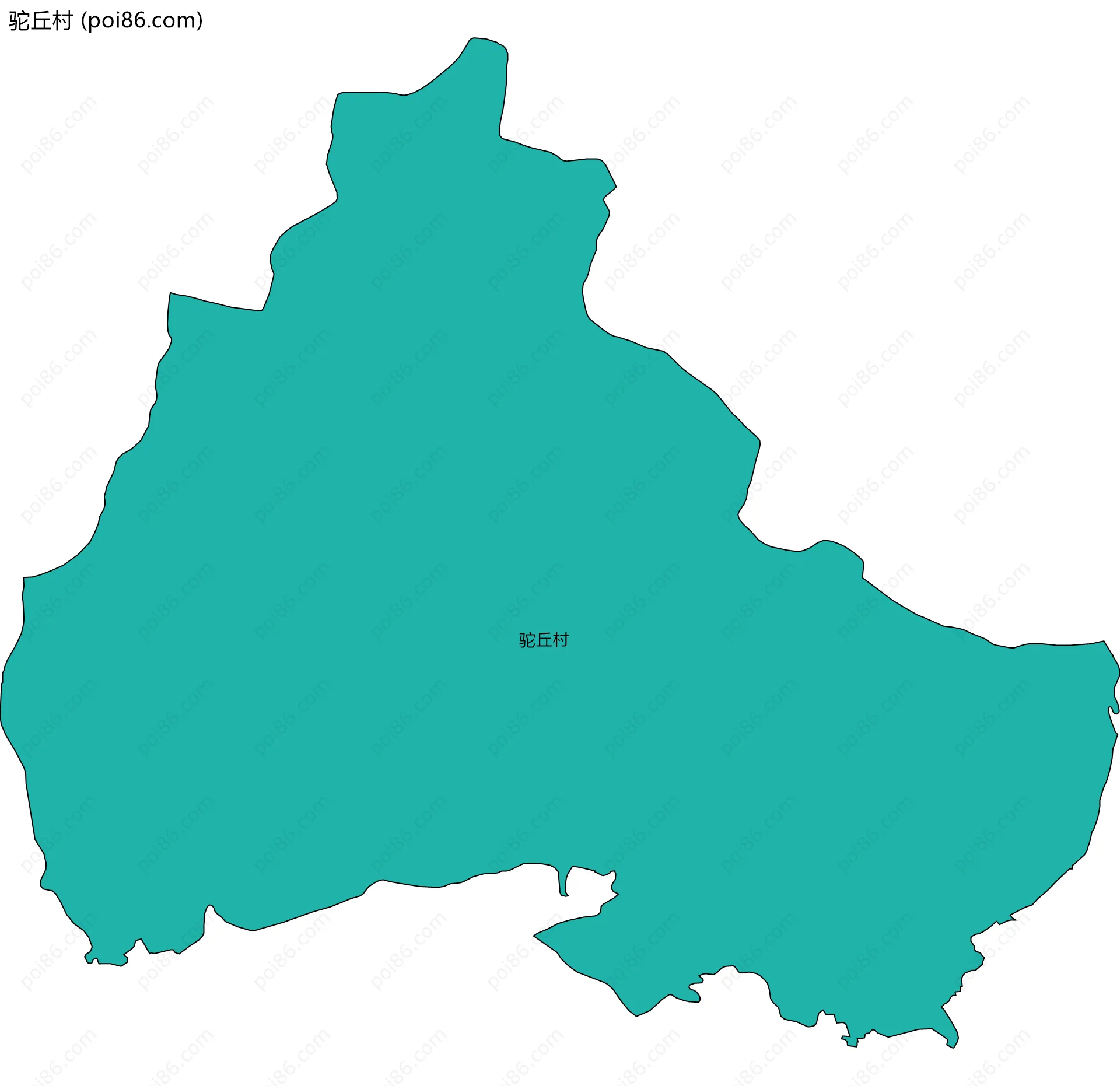 驼丘村边界地图