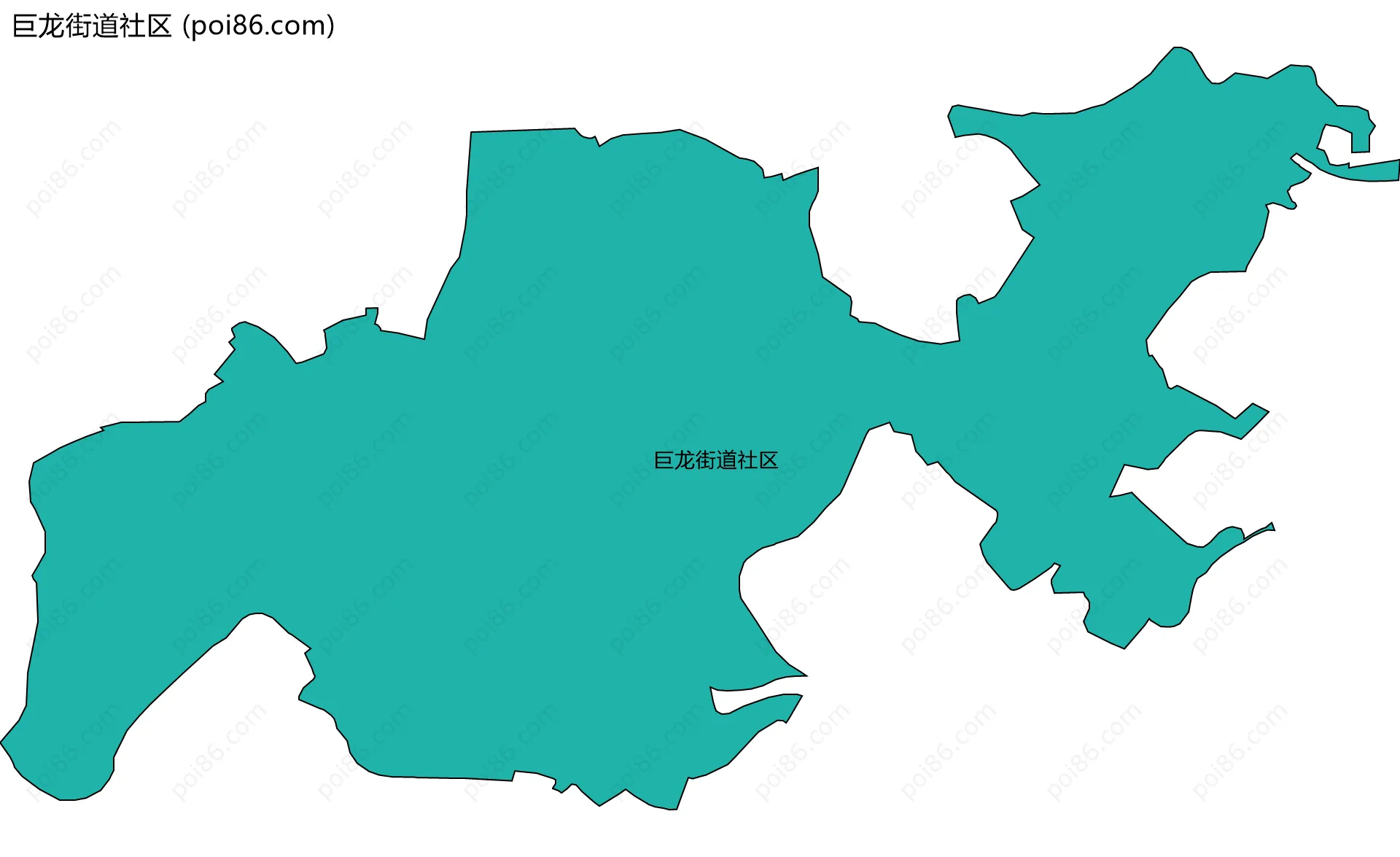 巨龙街道社区边界地图