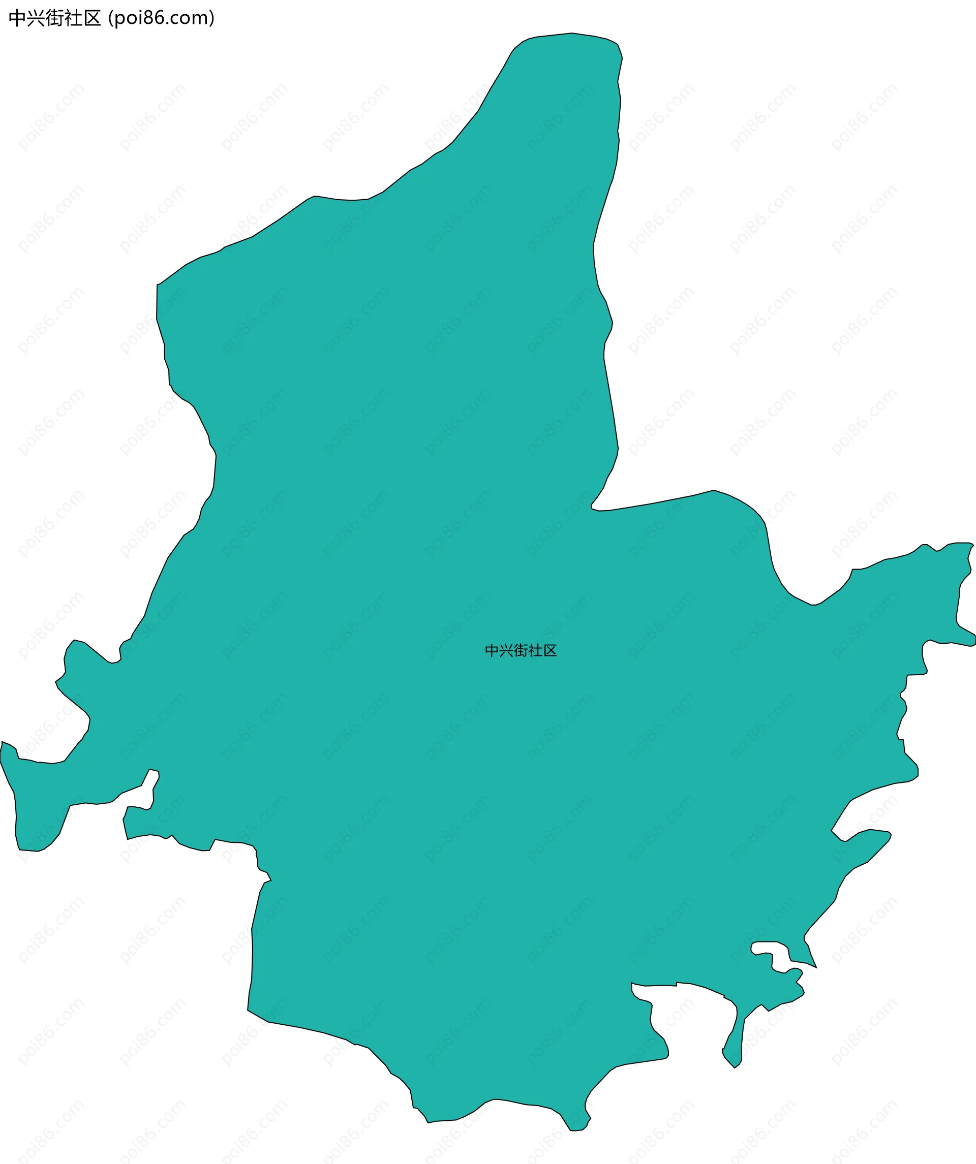 中兴街社区边界地图