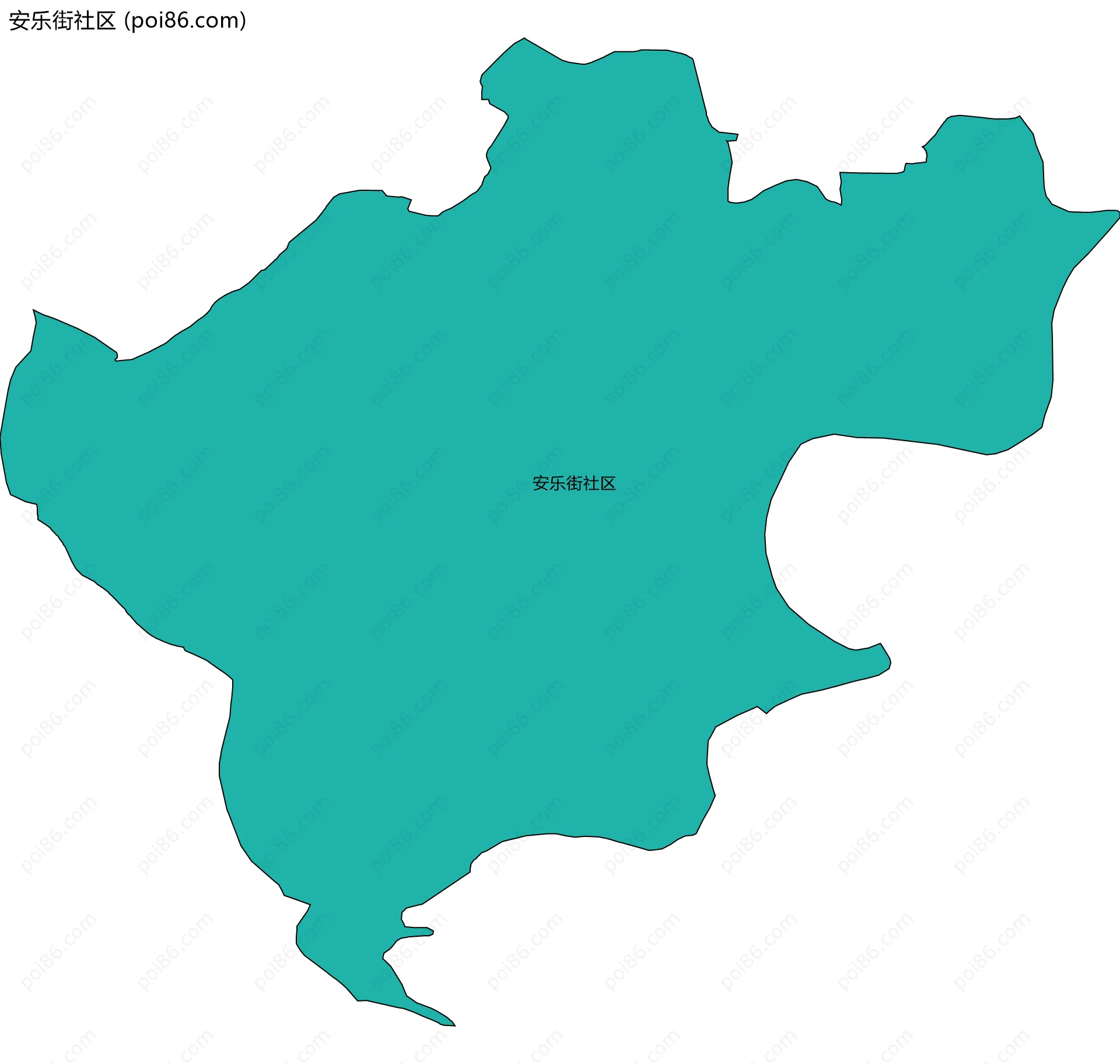 安乐街社区边界地图