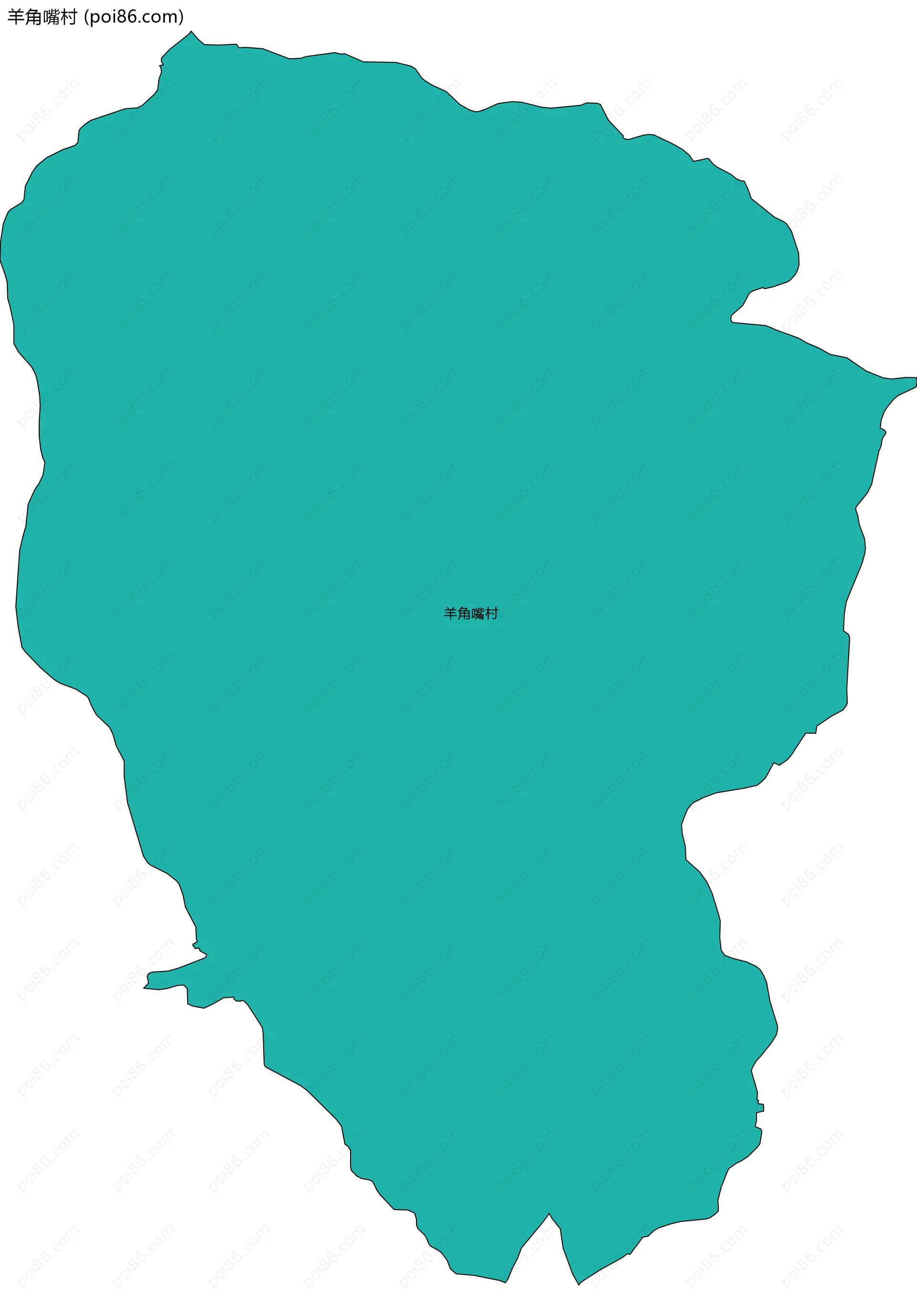 羊角嘴村边界地图