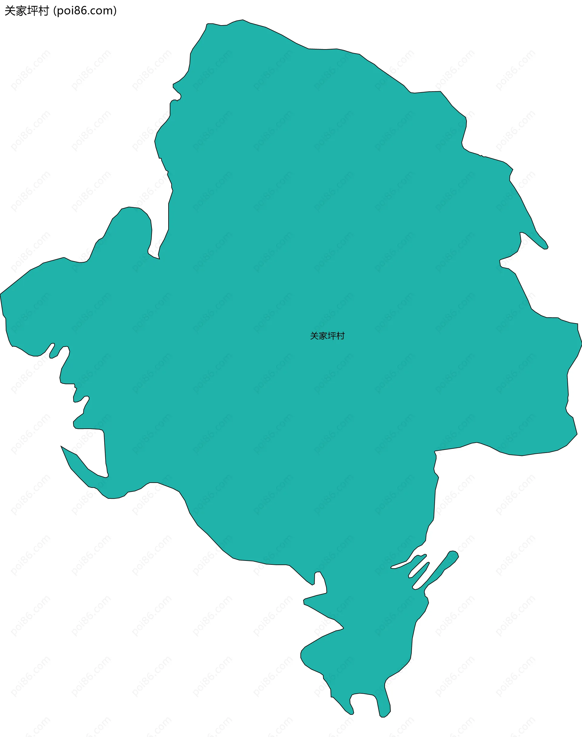 关家坪村边界地图