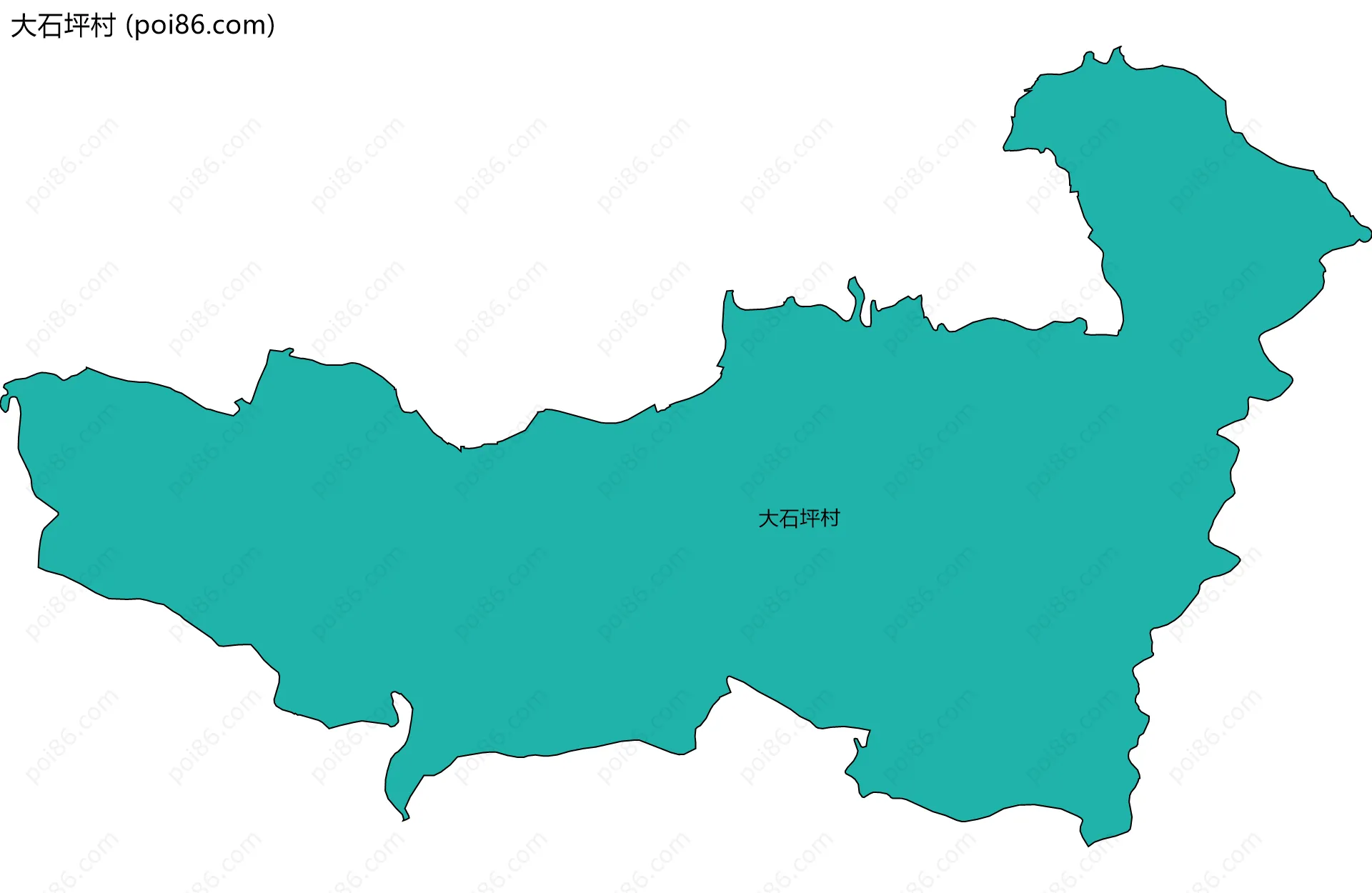 大石坪村边界地图