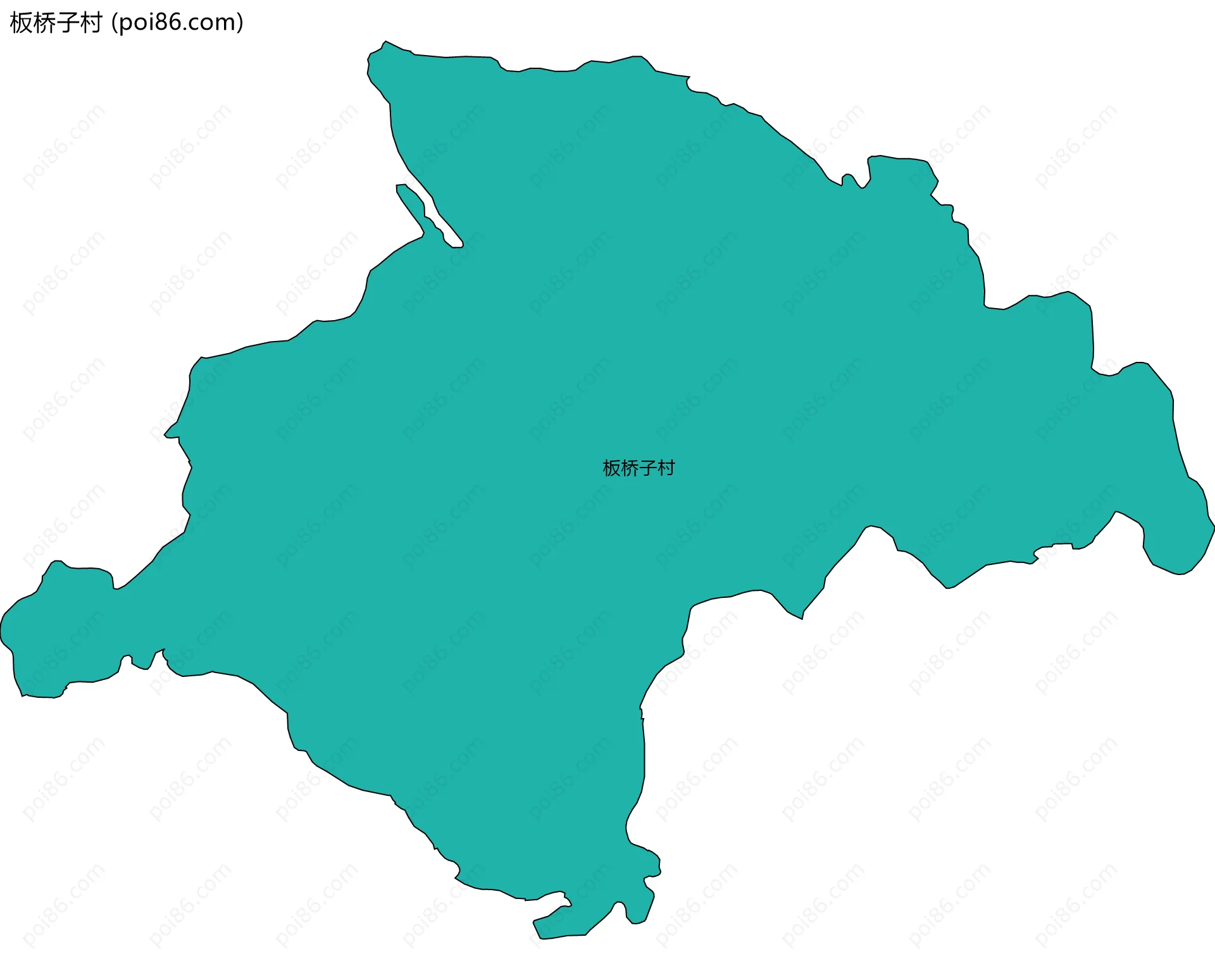 板桥子村边界地图