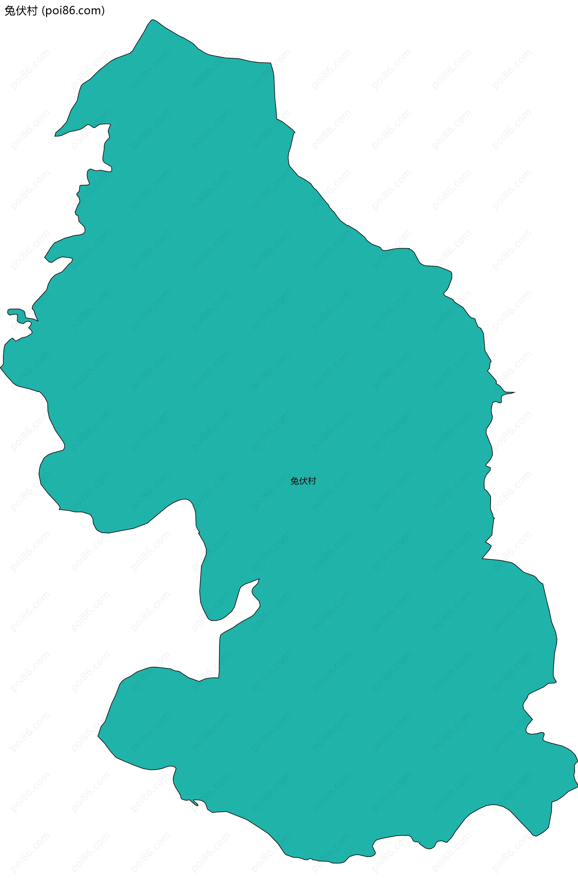 兔伏村边界地图