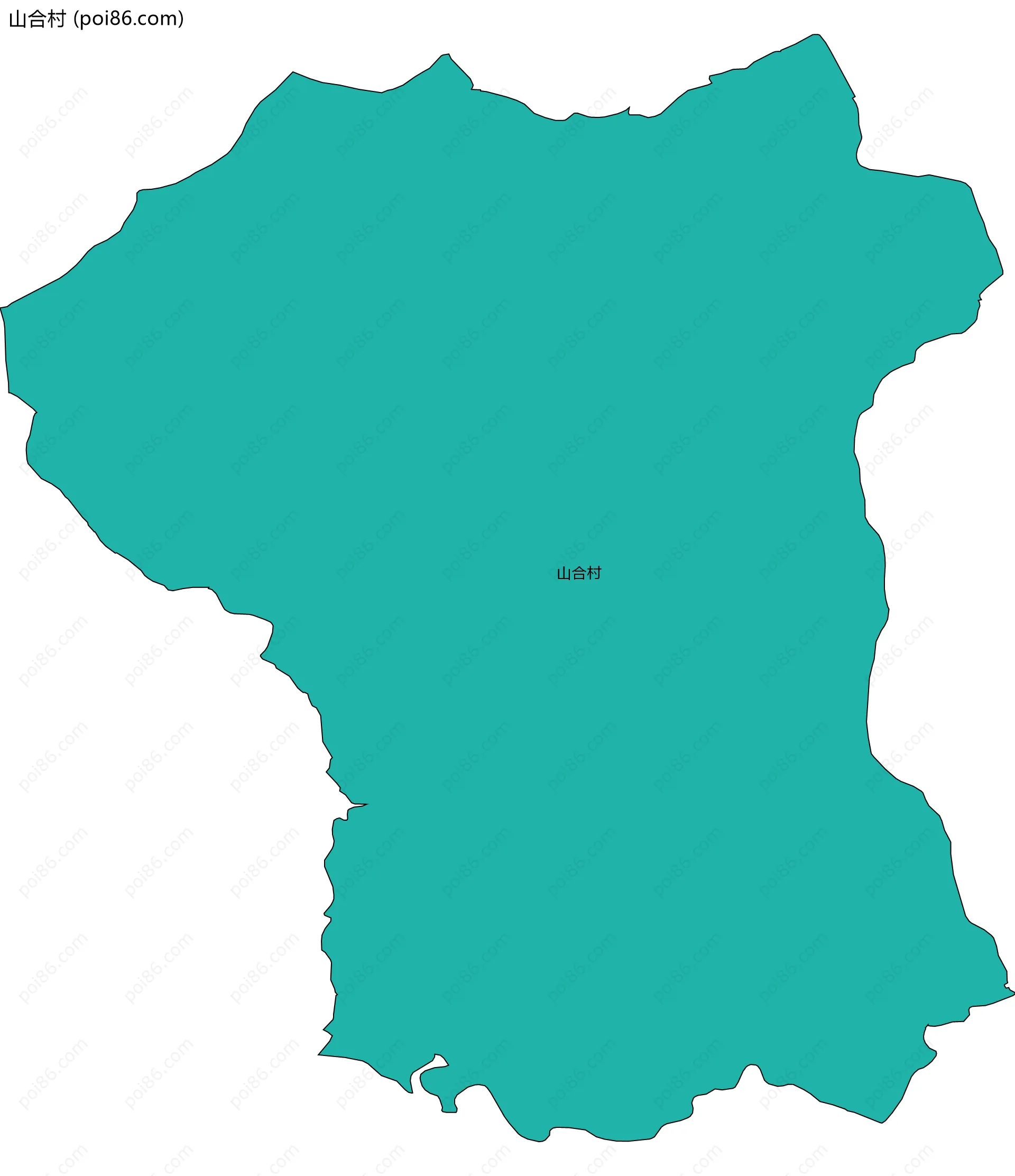山合村边界地图