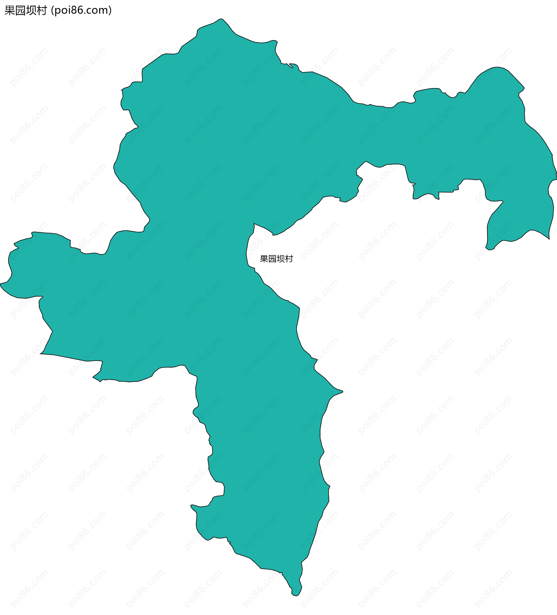 果园坝村边界地图