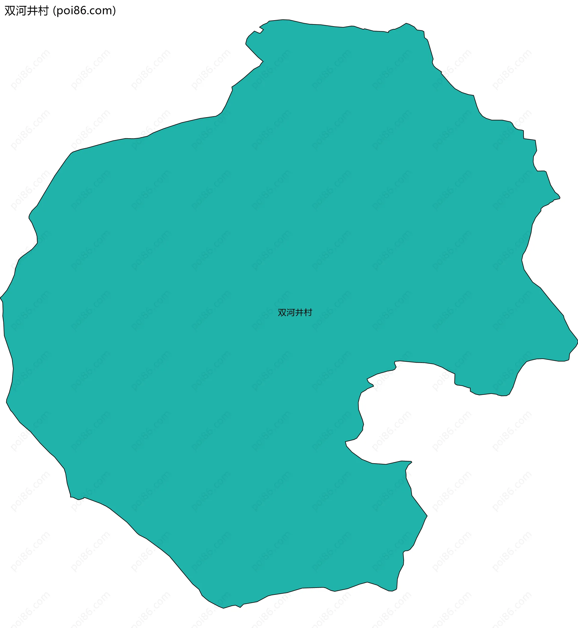 双河井村边界地图