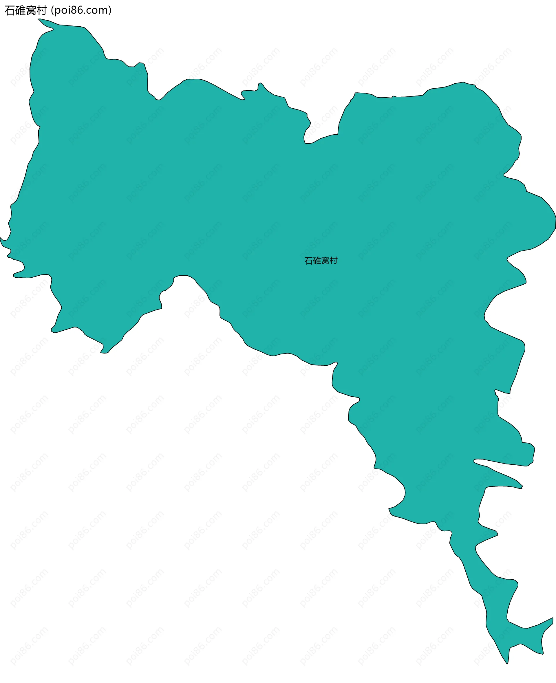 石碓窝村边界地图