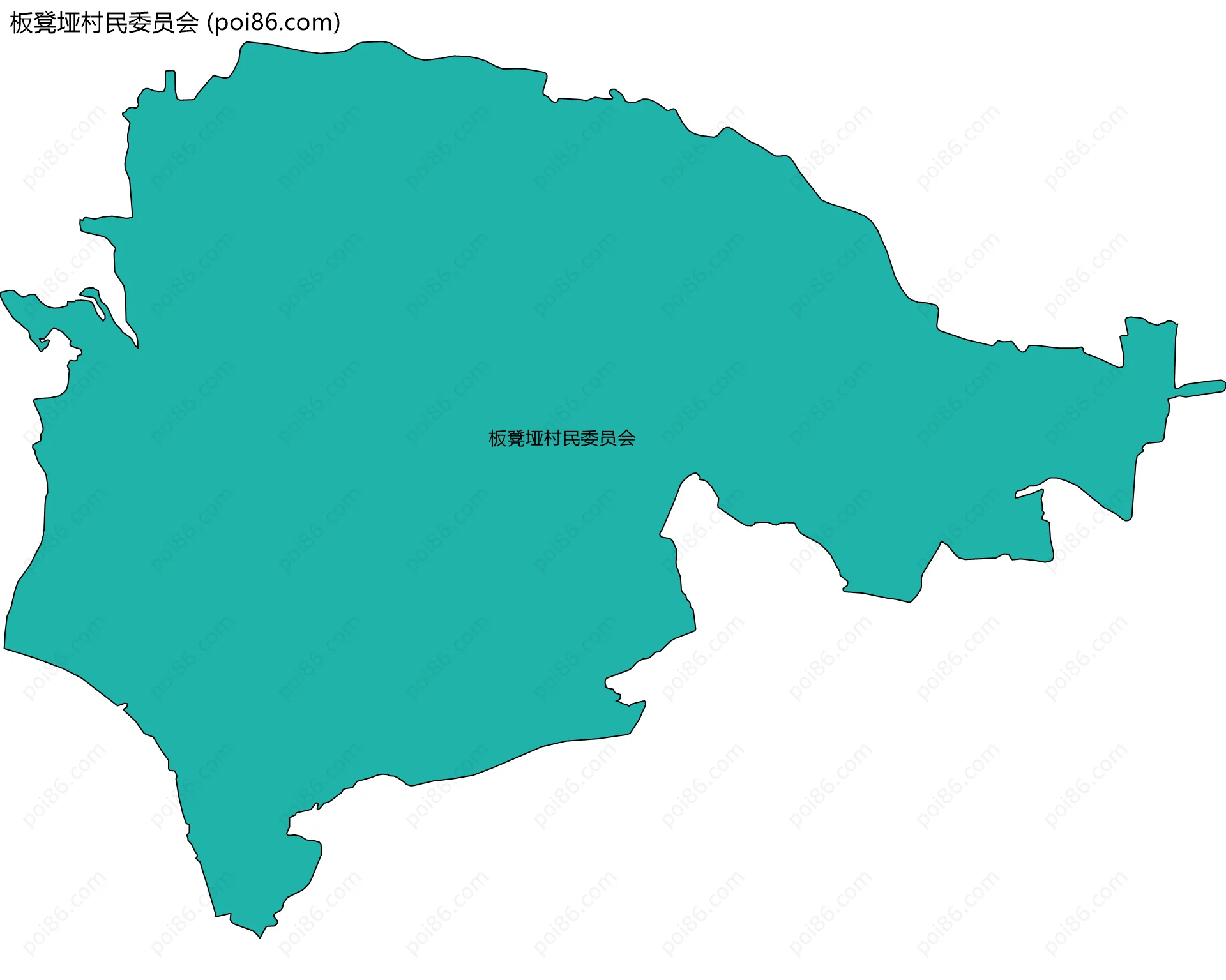 板凳垭村民委员会边界地图