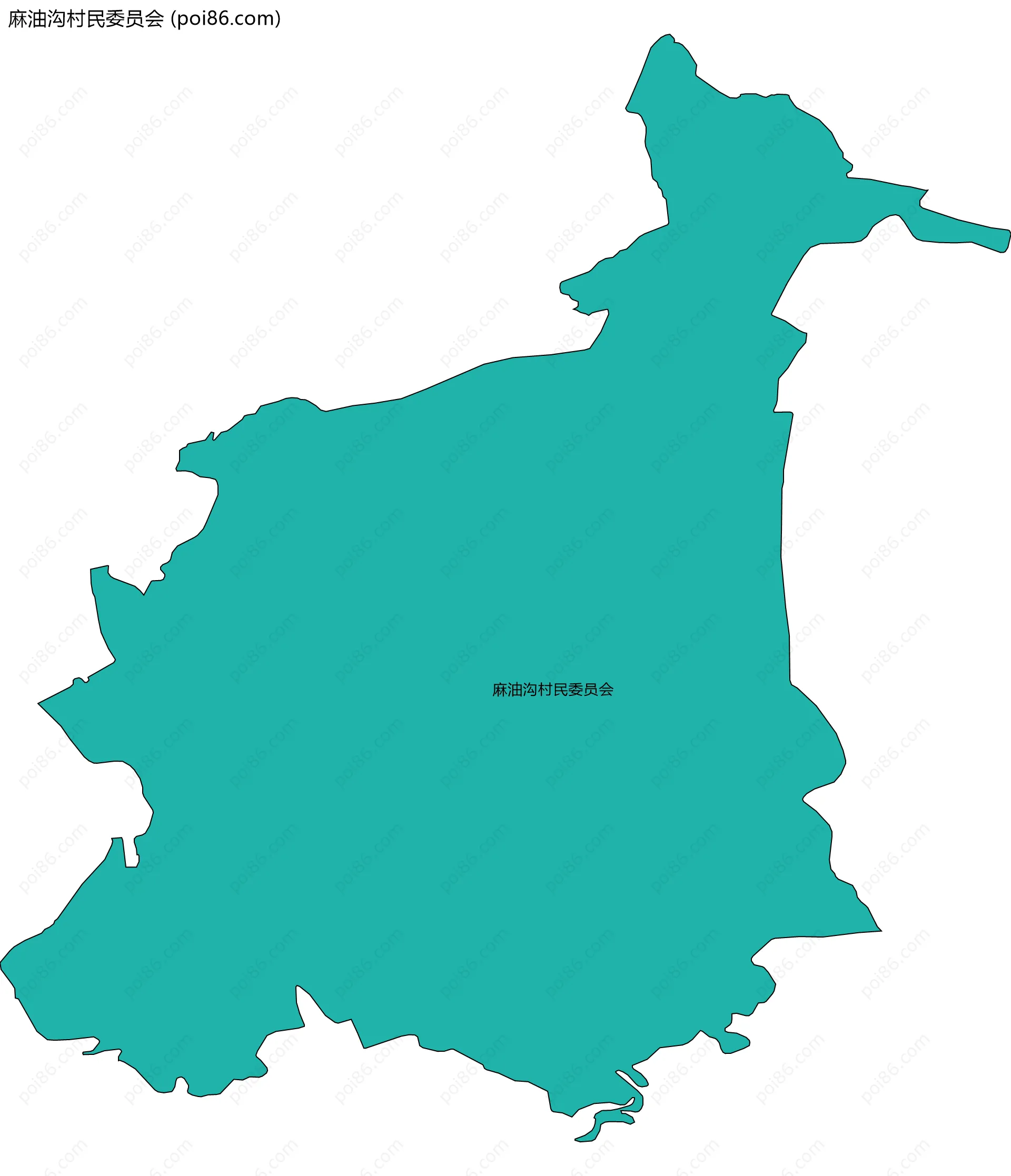 麻油沟村民委员会边界地图