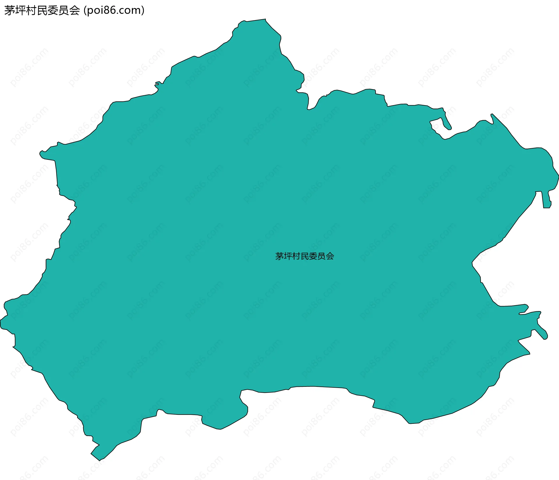 茅坪村民委员会边界地图