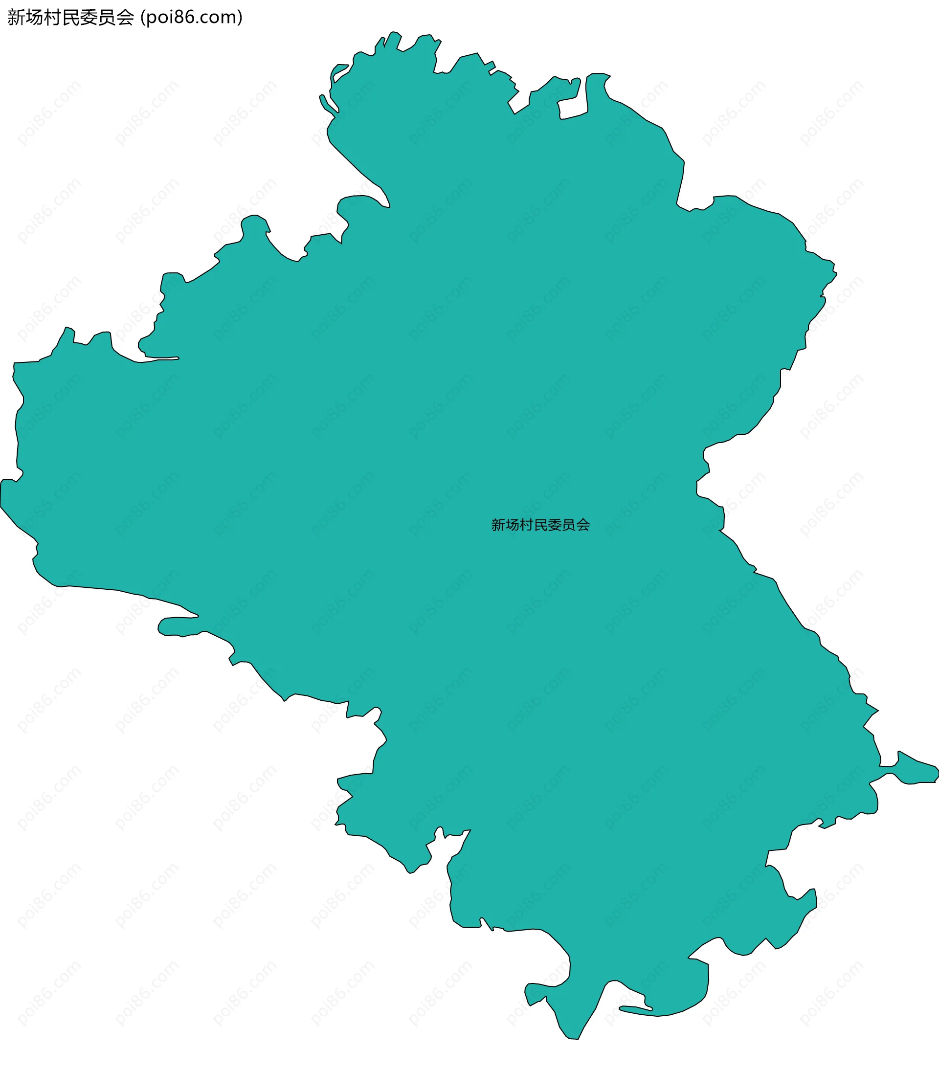 新场村民委员会边界地图