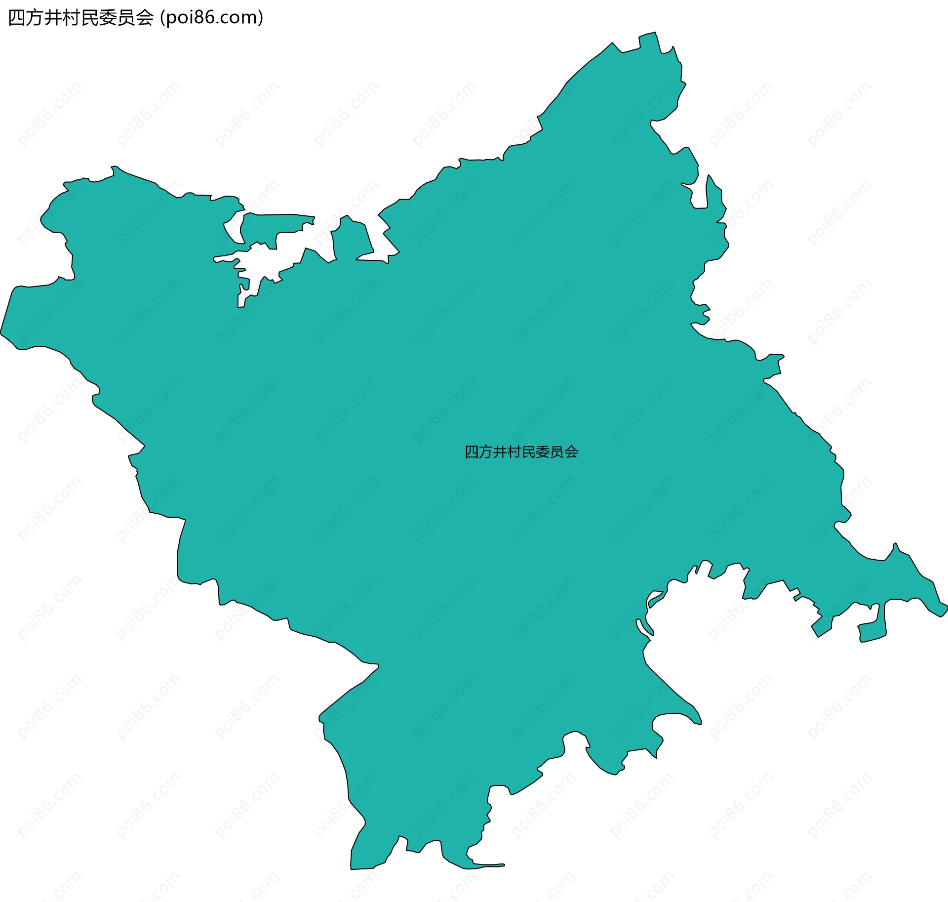 四方井村民委员会边界地图