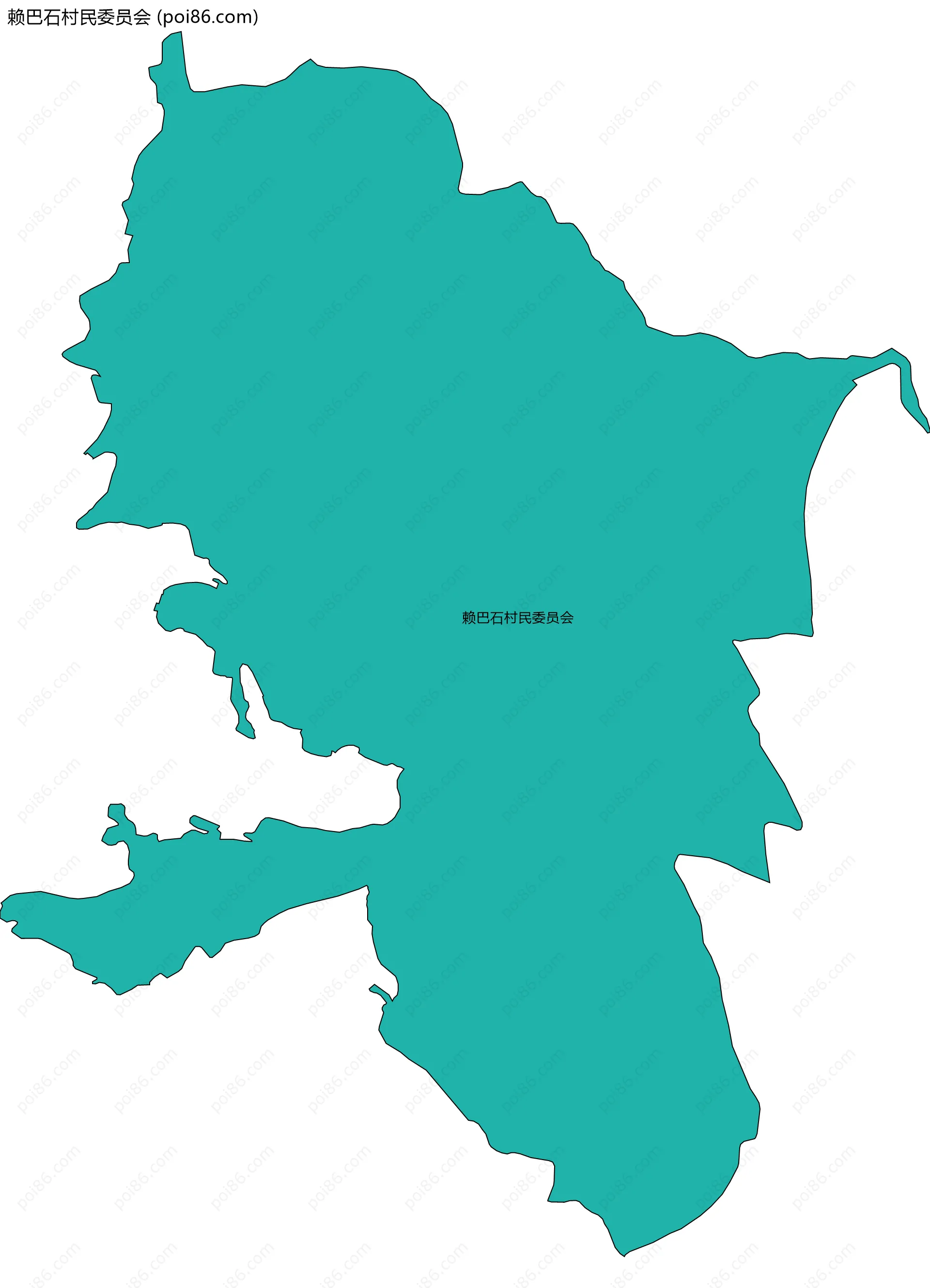 赖巴石村民委员会边界地图