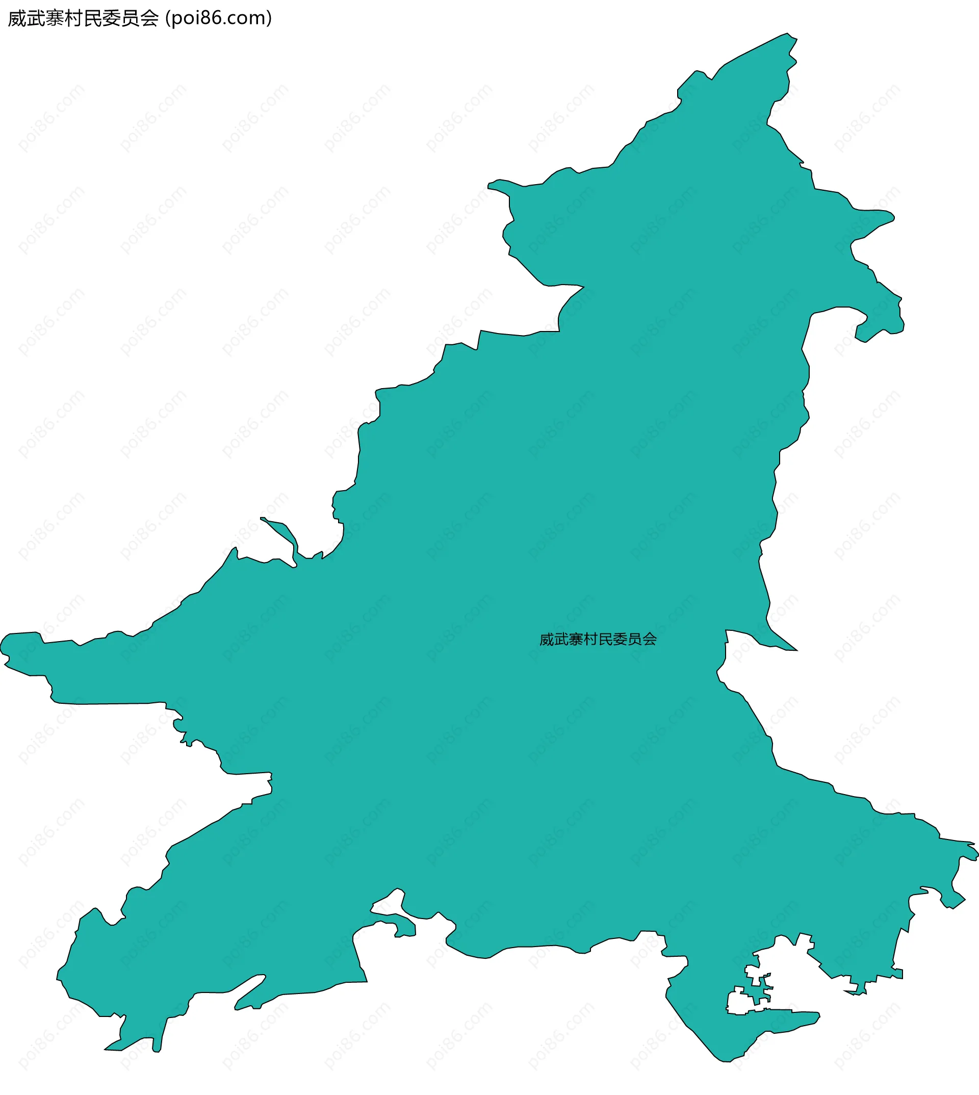 威武寨村民委员会边界地图