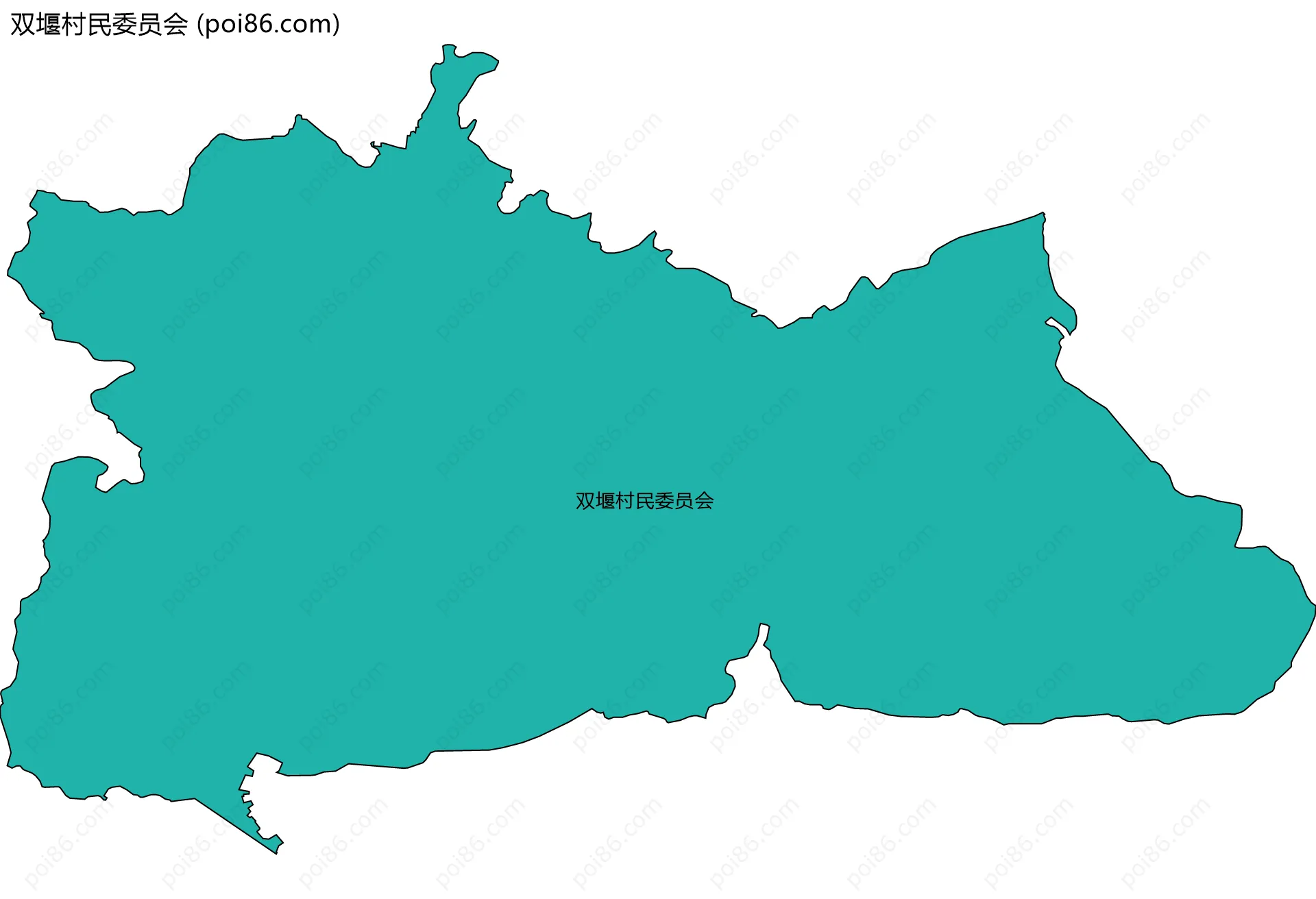 双堰村民委员会边界地图