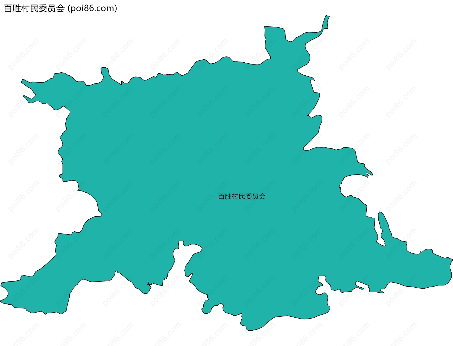 百胜村民委员会边界地图