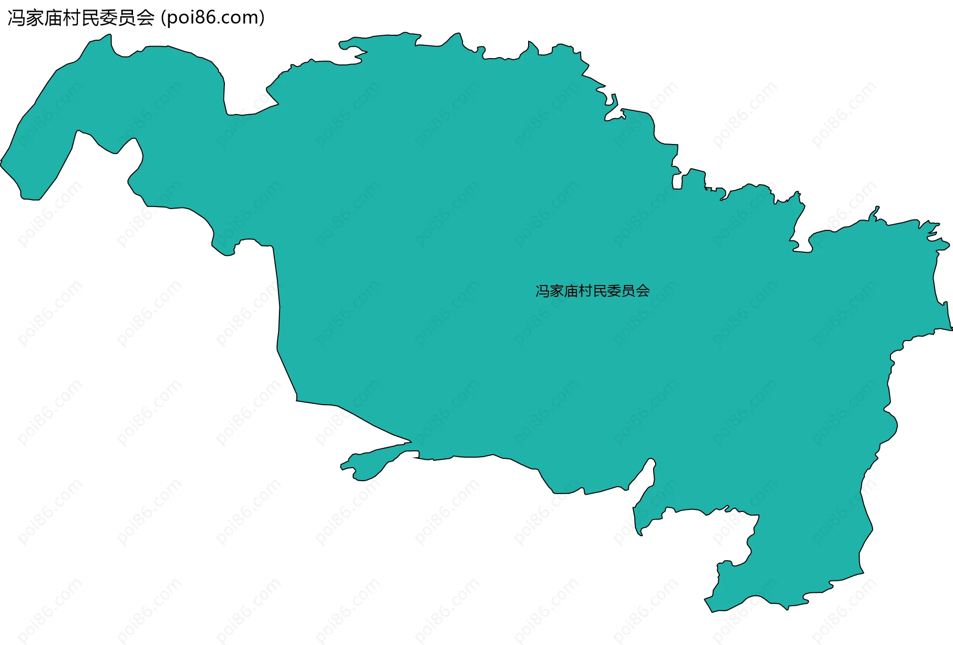 冯家庙村民委员会边界地图