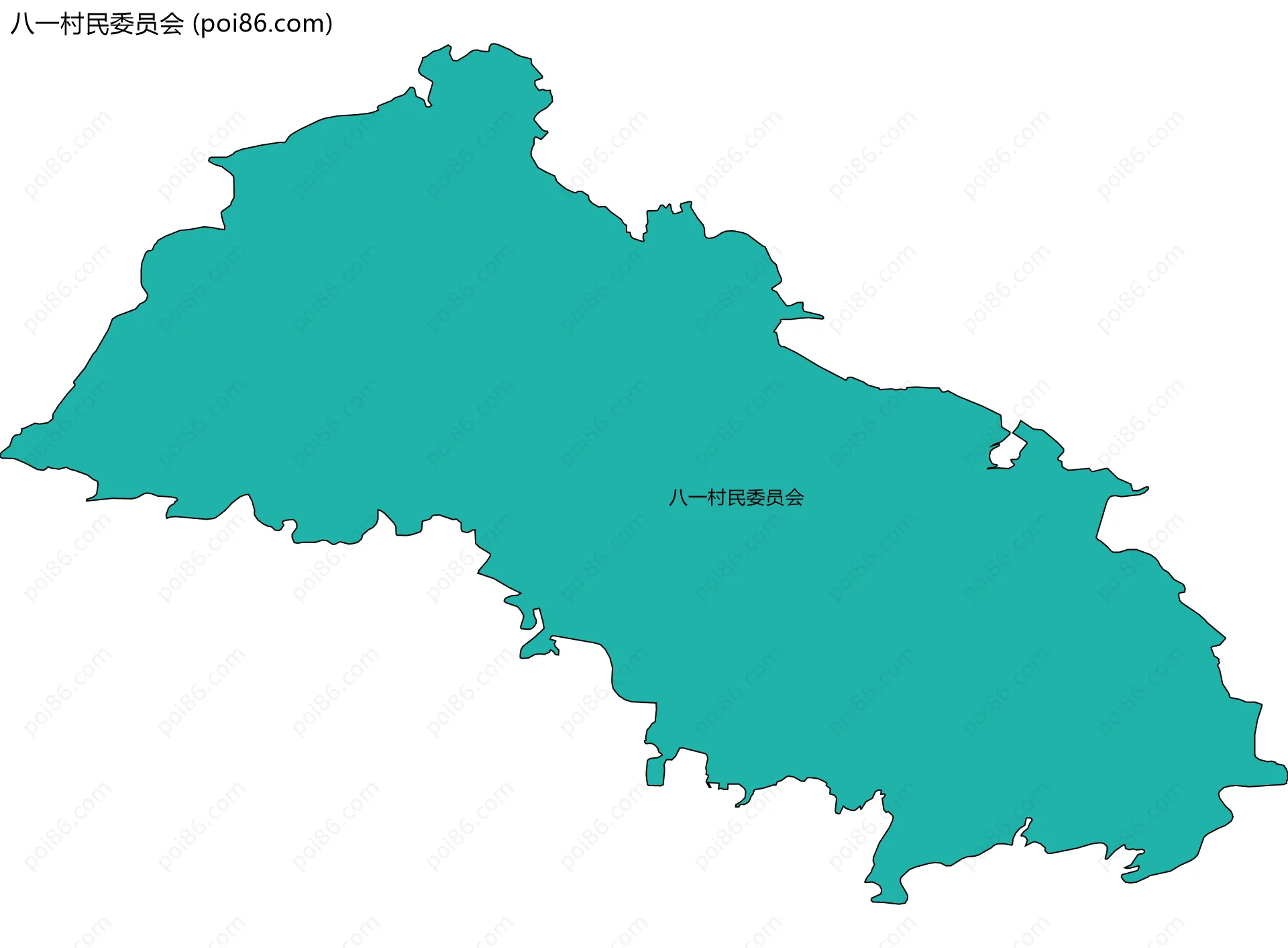 八一村民委员会边界地图