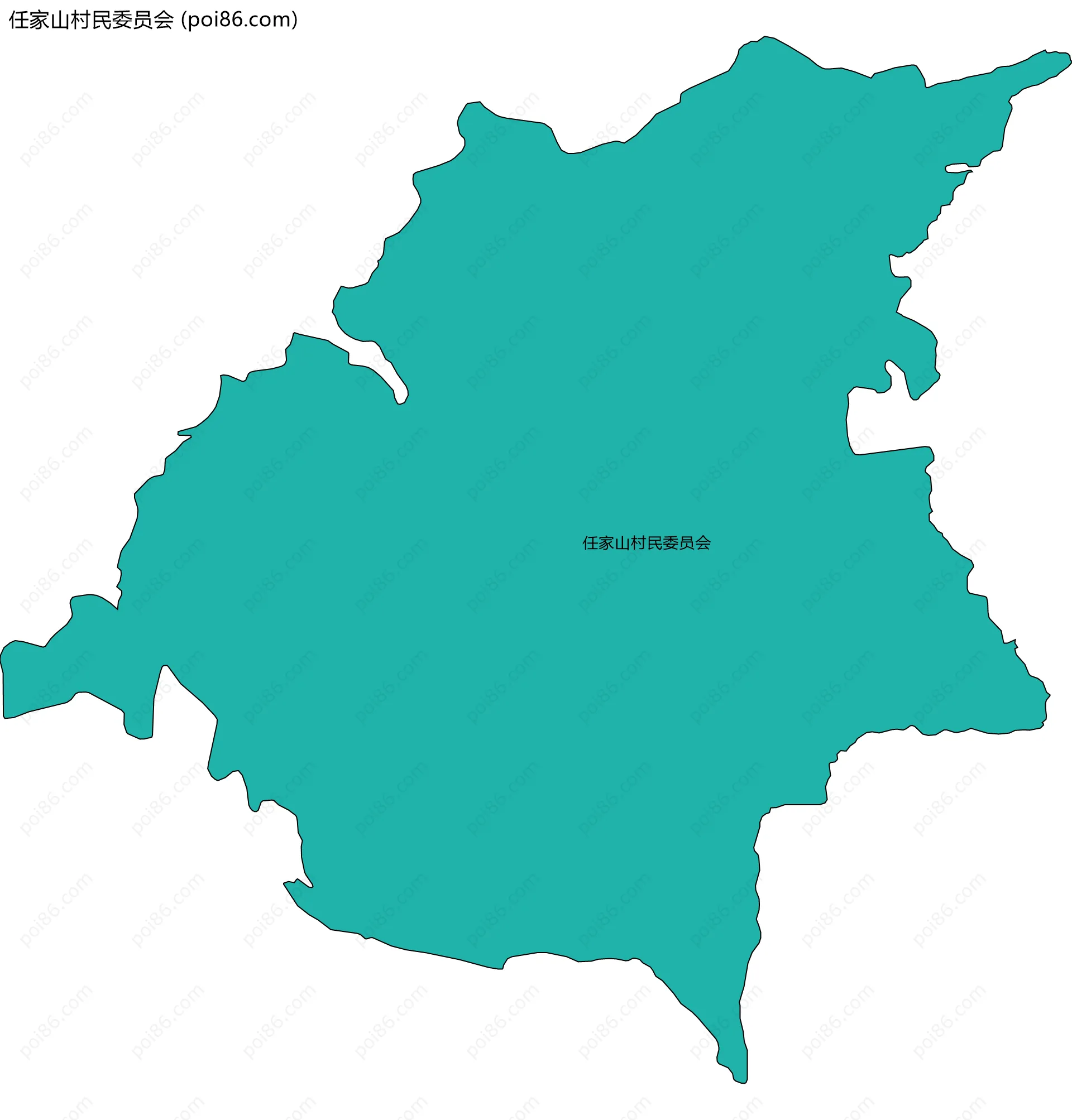 任家山村民委员会边界地图