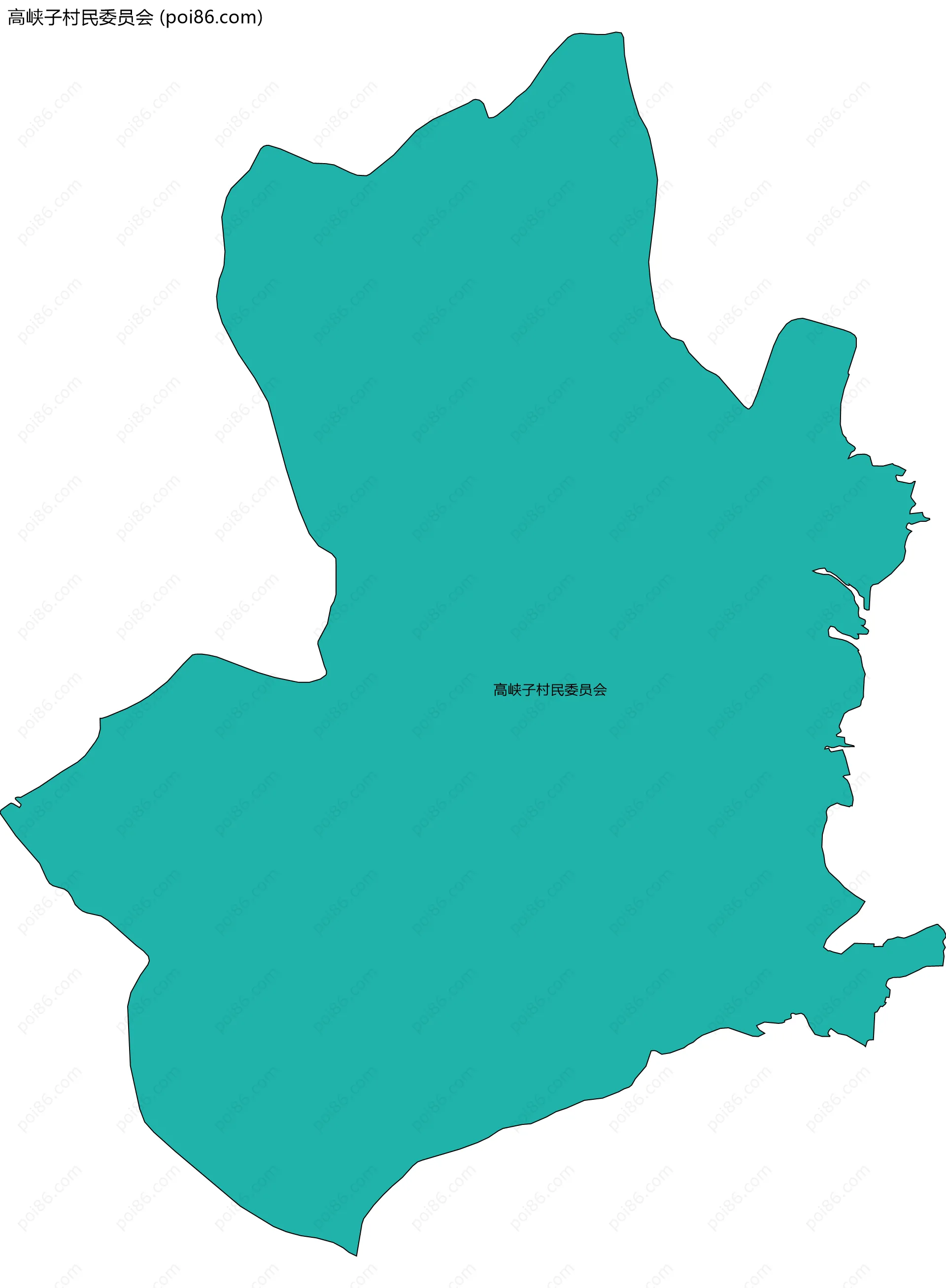 高峡子村民委员会边界地图