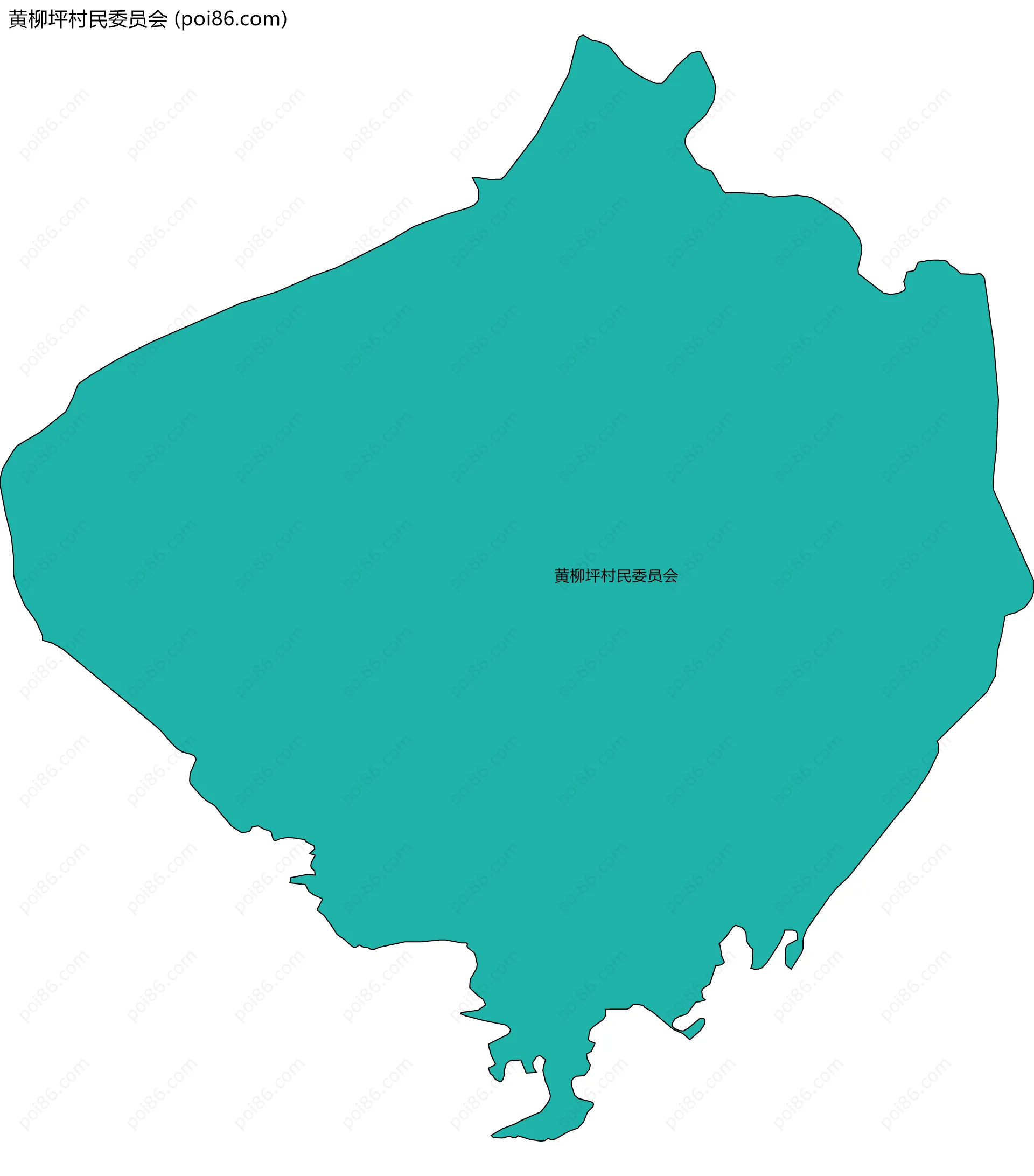 黄柳坪村民委员会边界地图