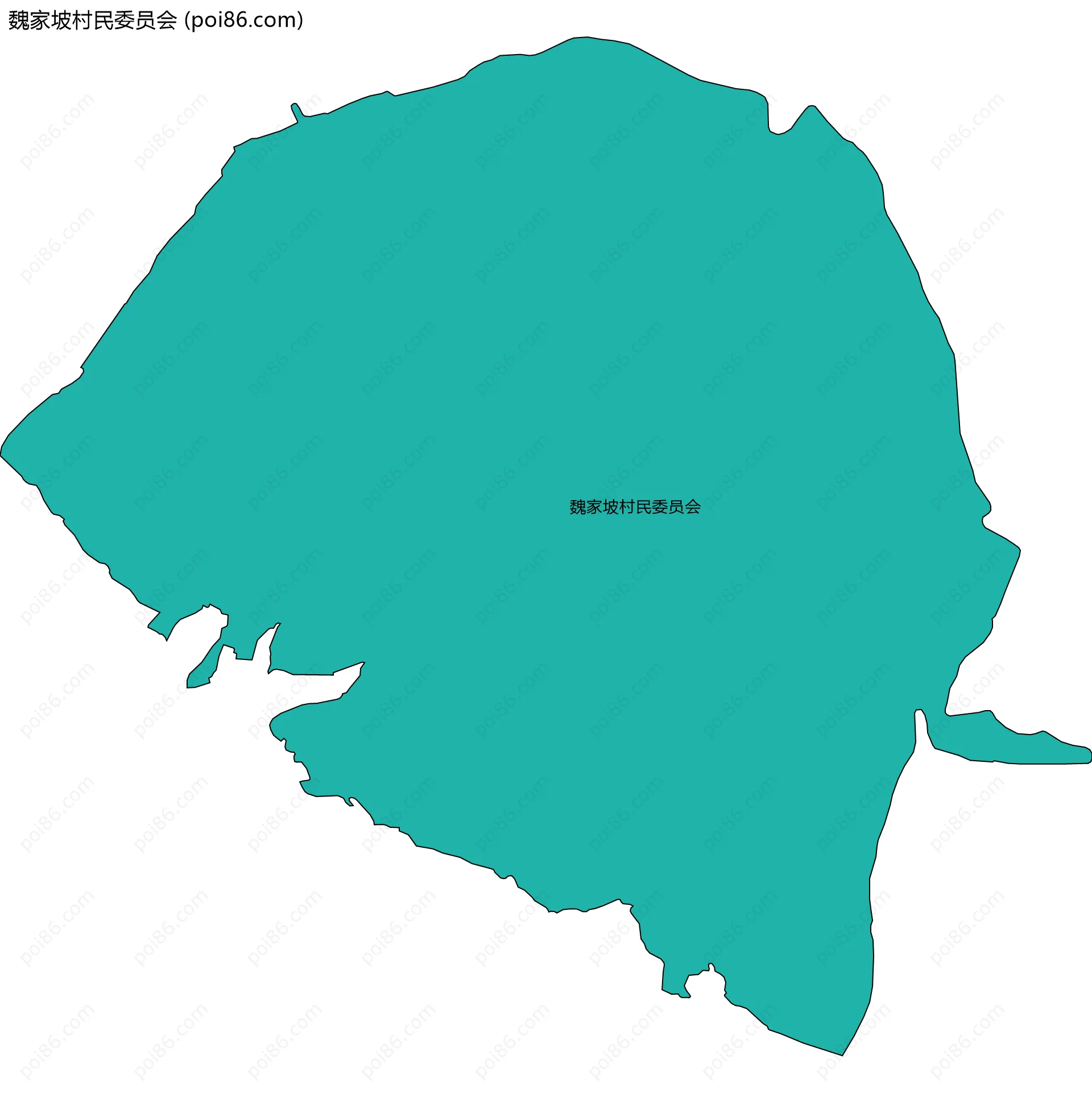 魏家坡村民委员会边界地图