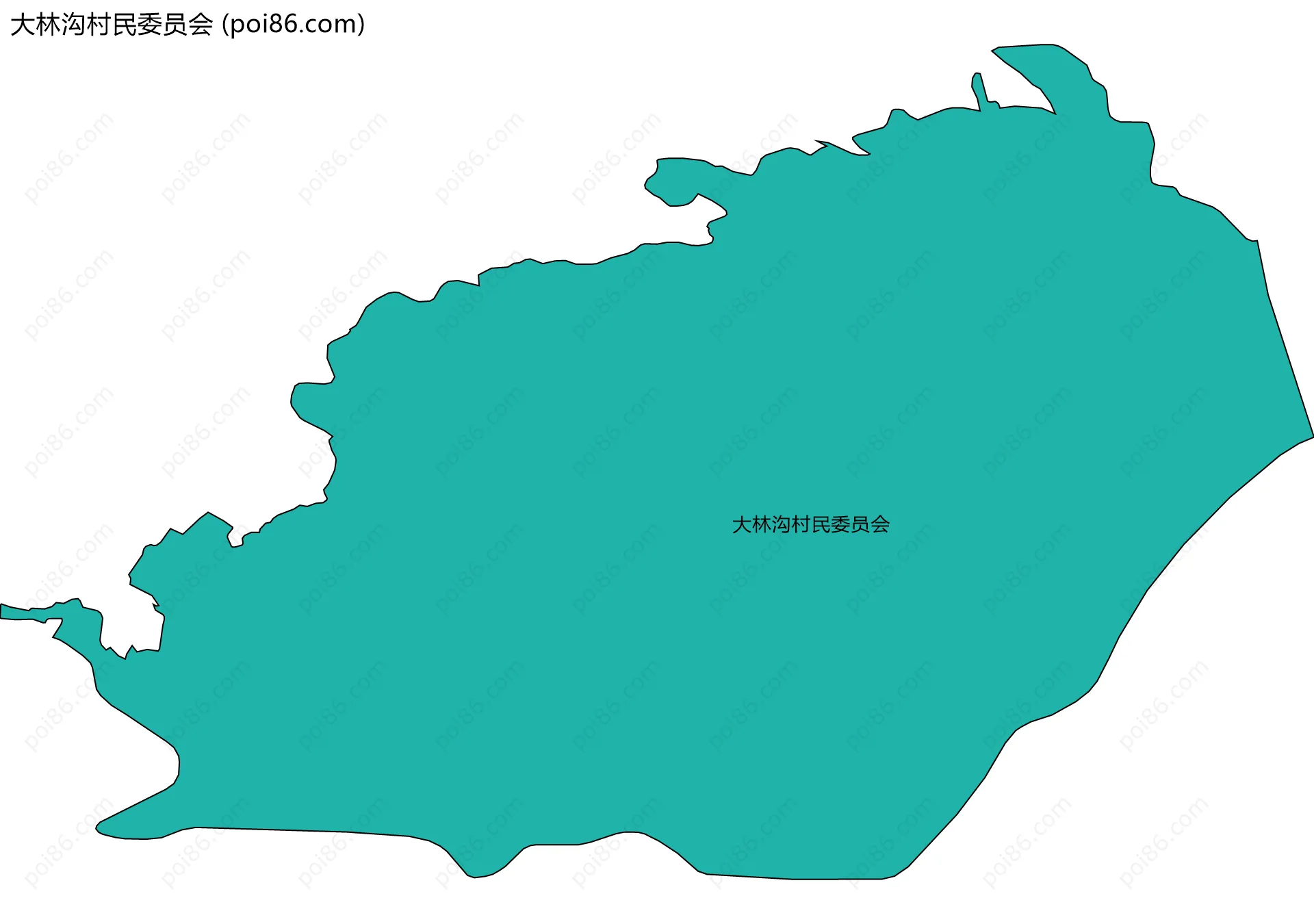 大林沟村民委员会边界地图