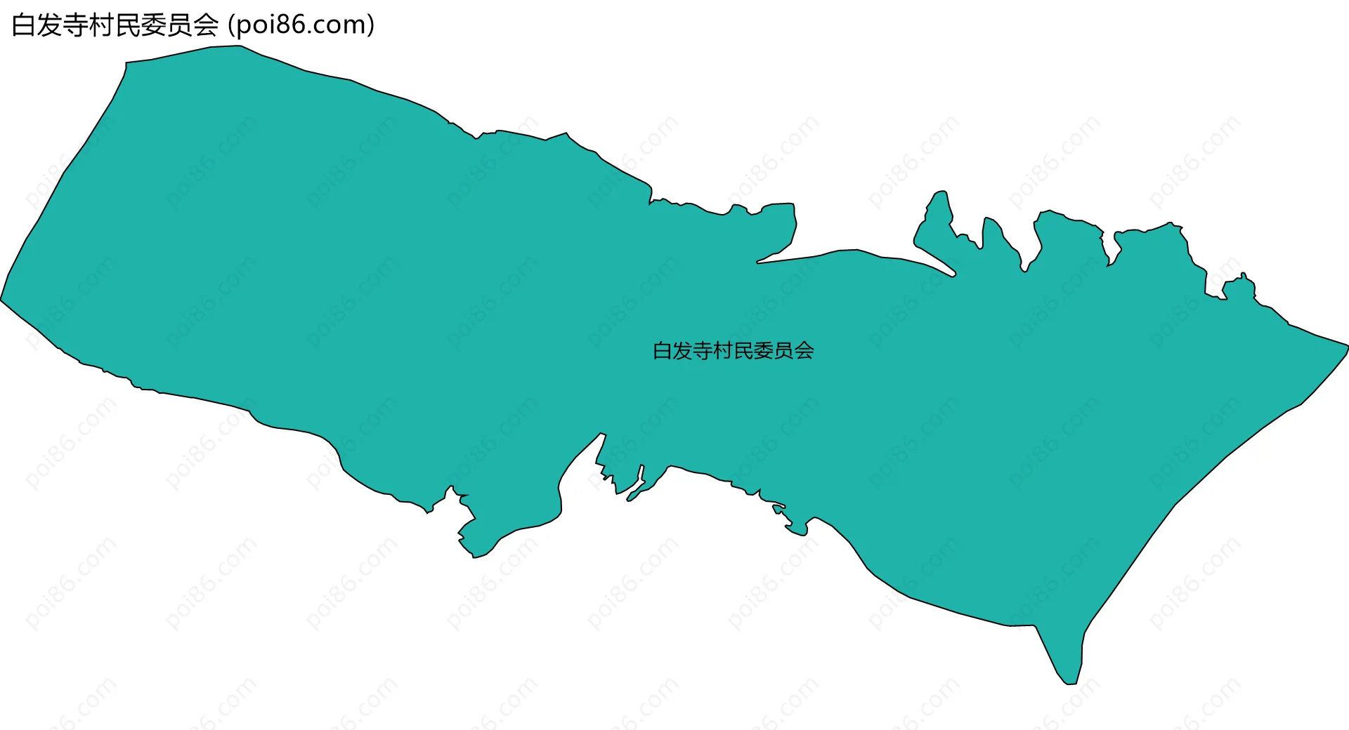 白发寺村民委员会边界地图