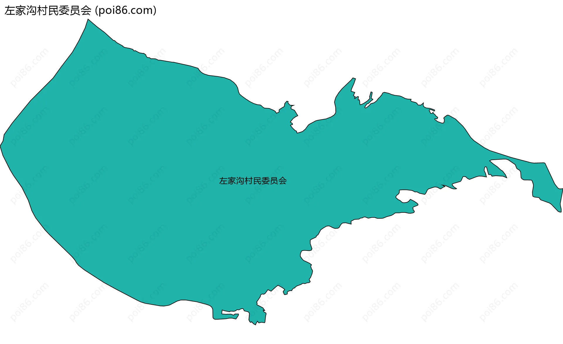 左家沟村民委员会边界地图