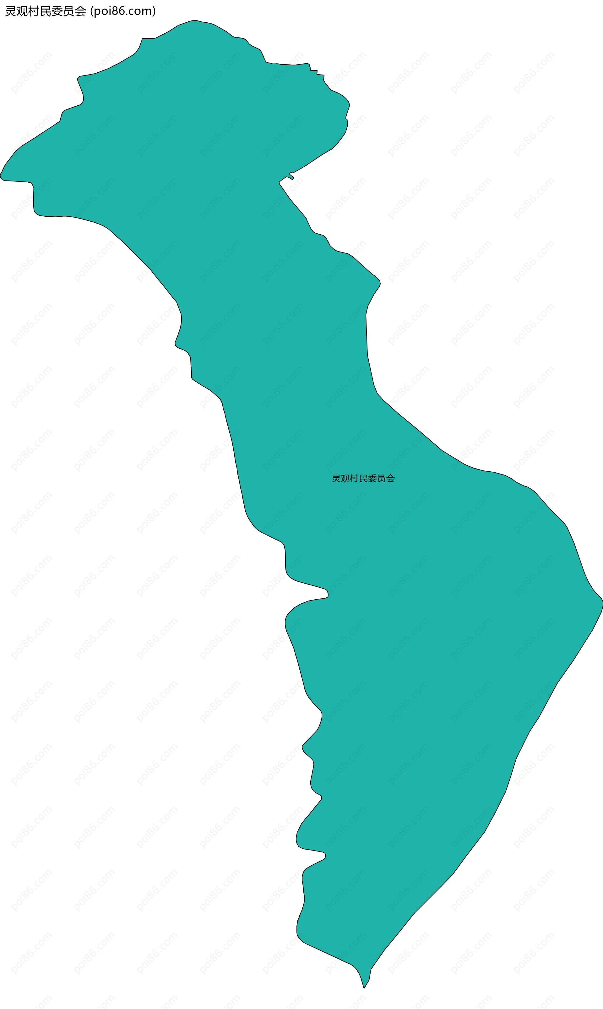 灵观村民委员会边界地图