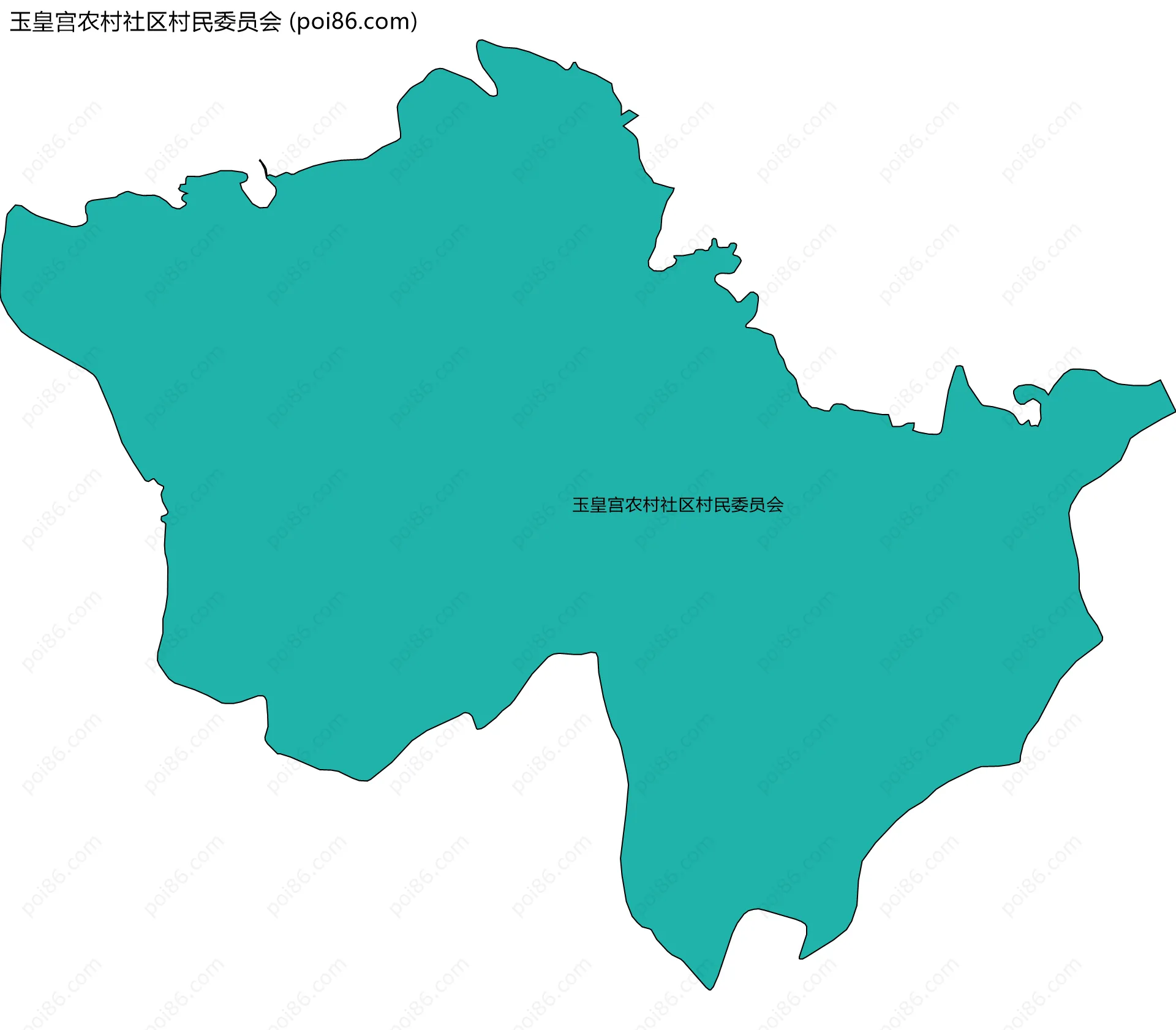 玉皇宫农村社区村民委员会边界地图