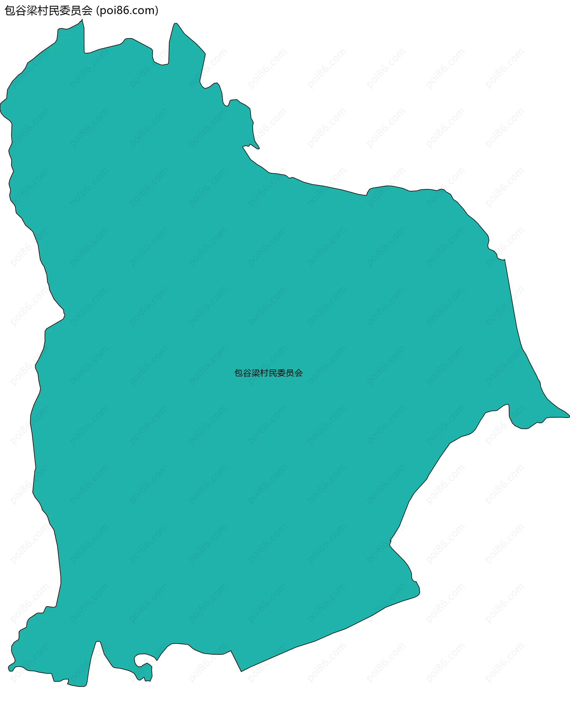 包谷梁村民委员会边界地图